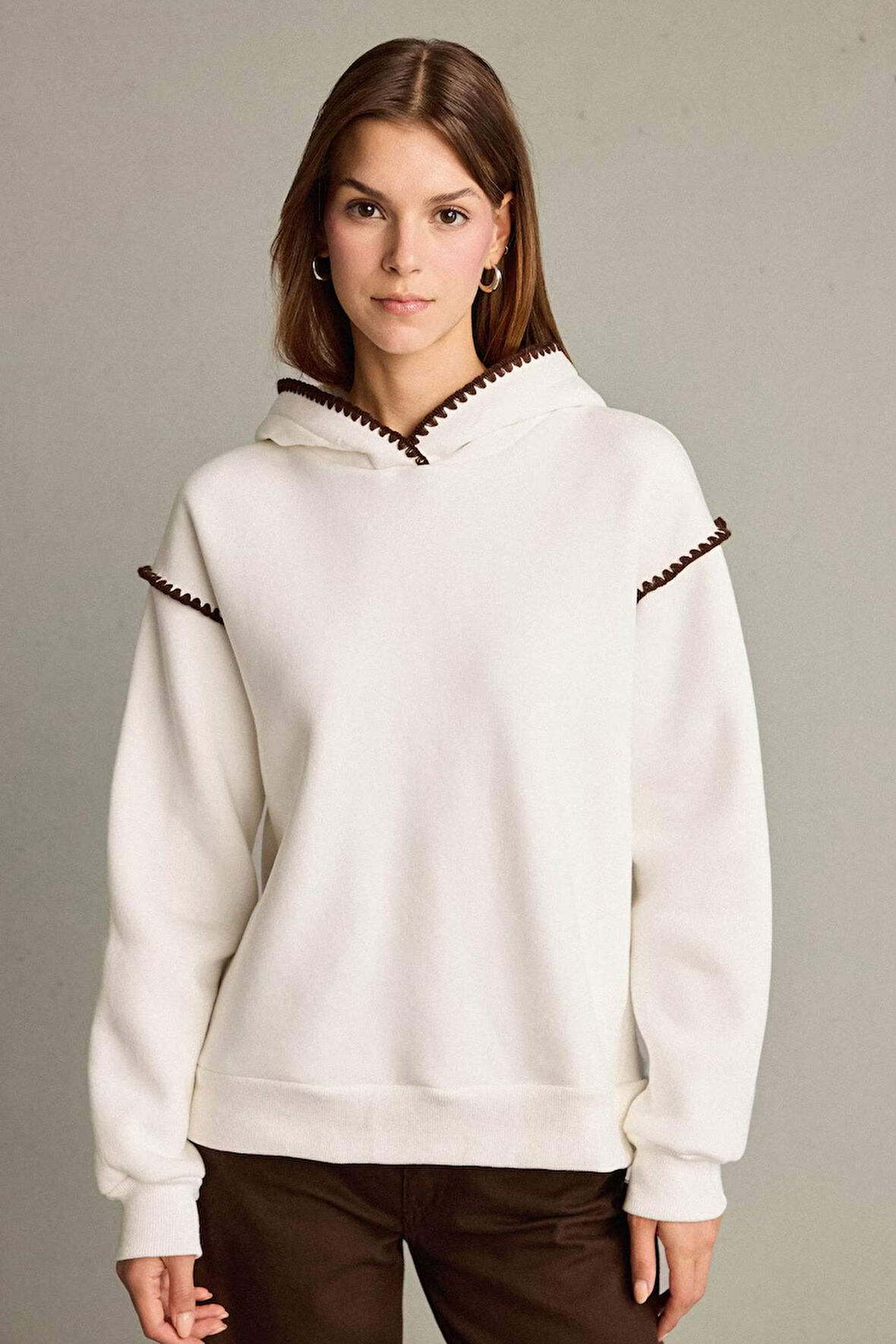 Overshirt Fit Kapüşonlu Sweatshirt