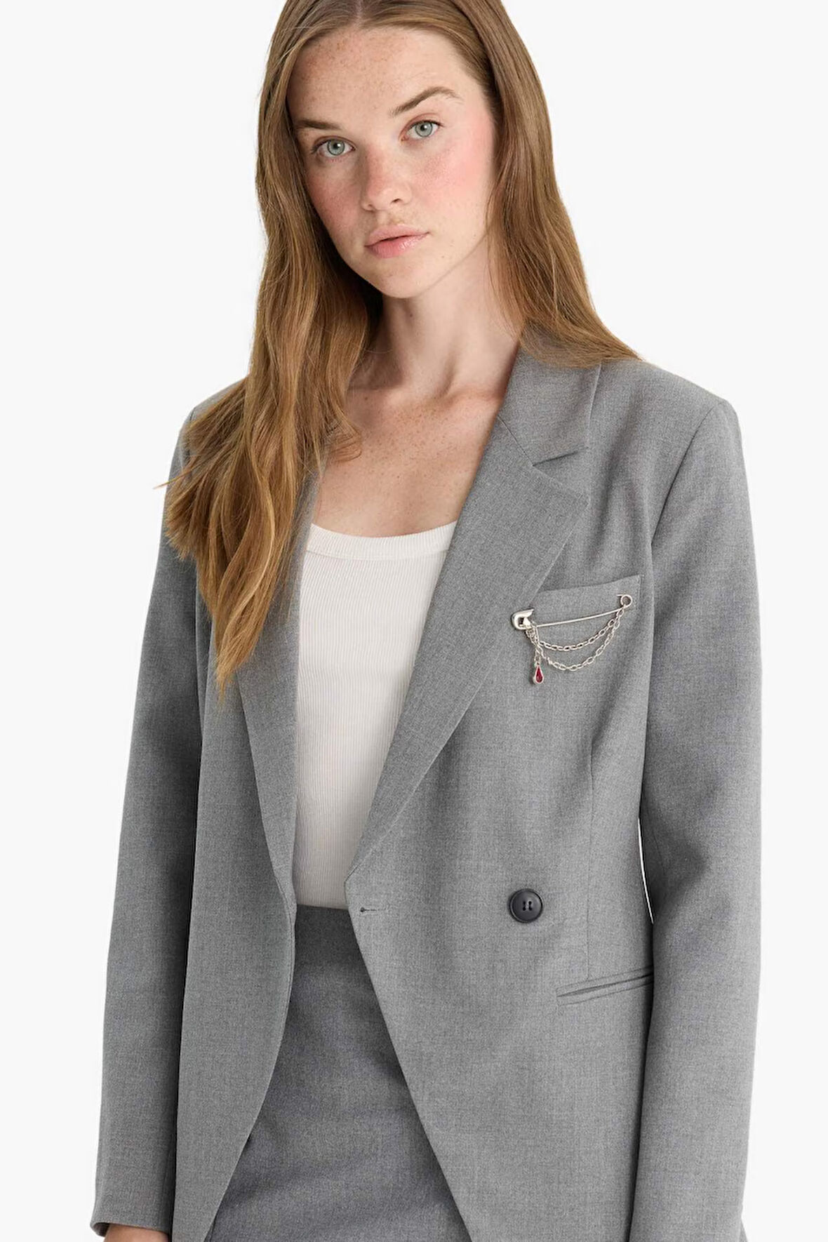 Fitted Tafta Blazer Ceket