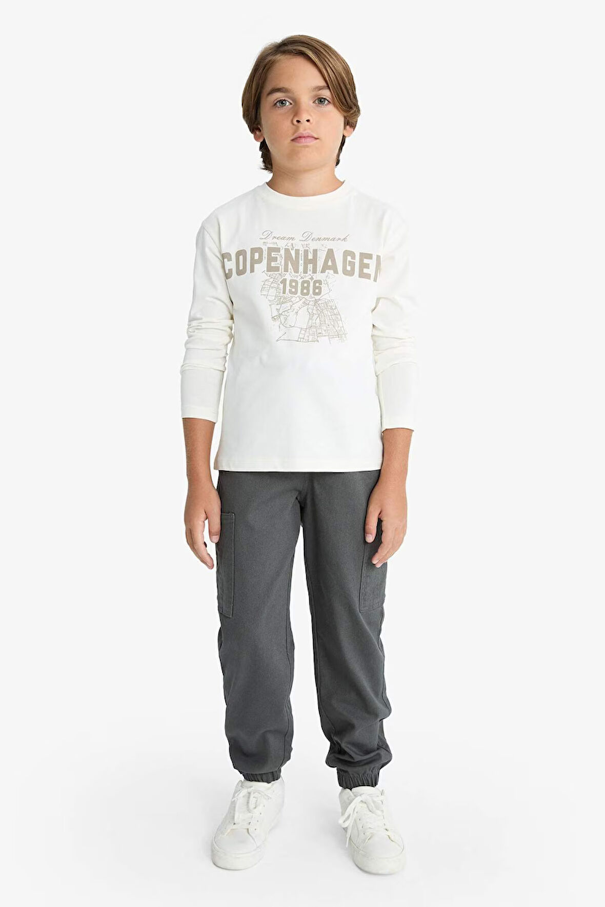 Erkek Çocuk Kargo Gabardin Jogger Pantolon