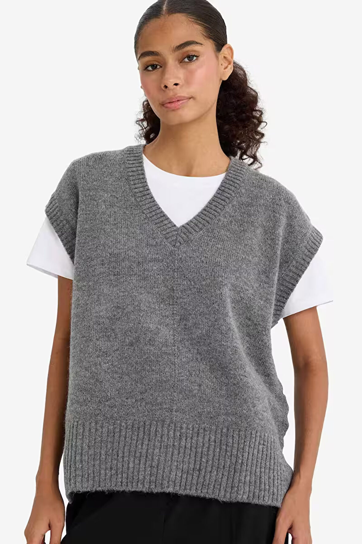 Regular Fit V Yaka Yelek