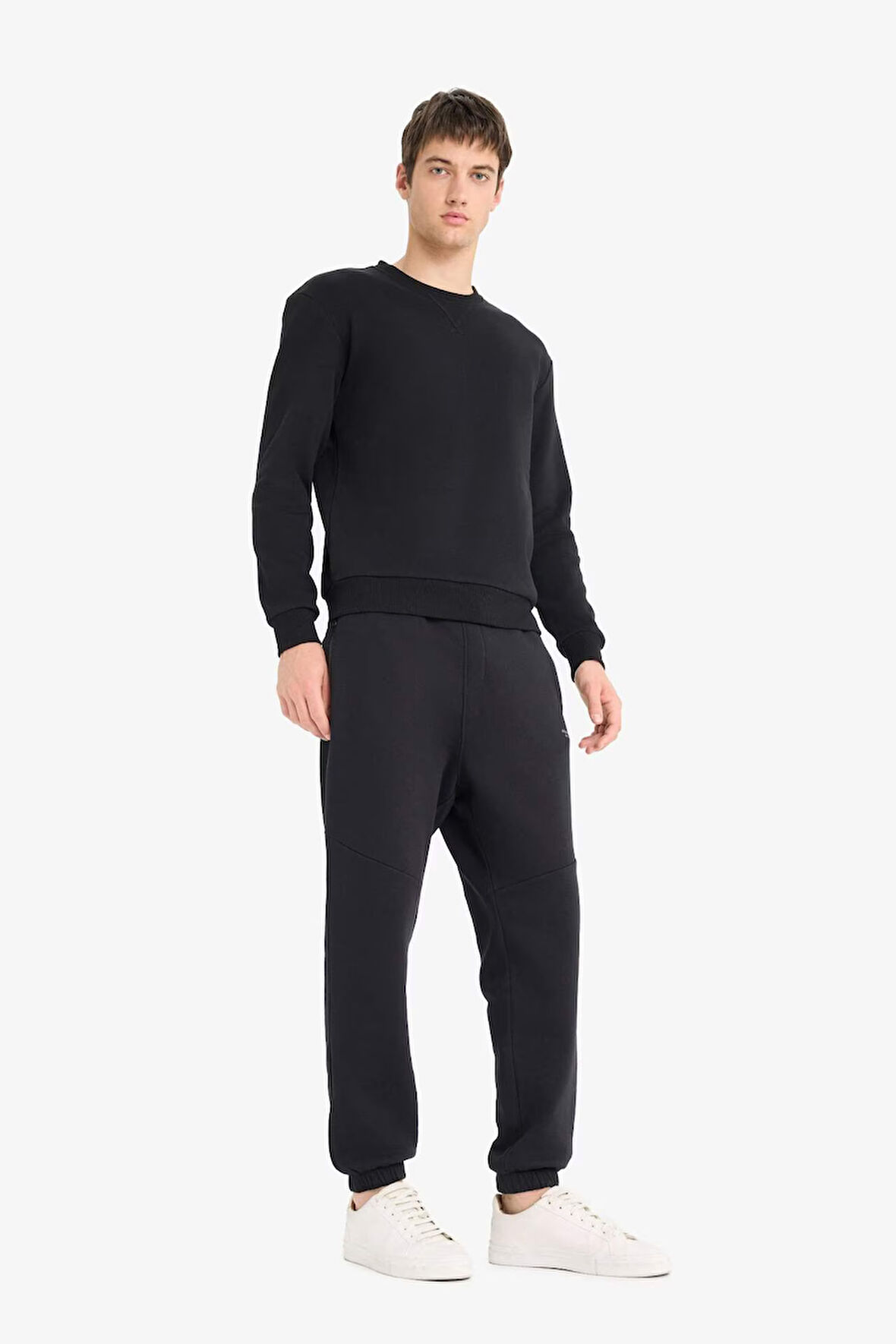 Regular Fit Beli Bağcıklı Fermuar Cepli Eşofman Altı