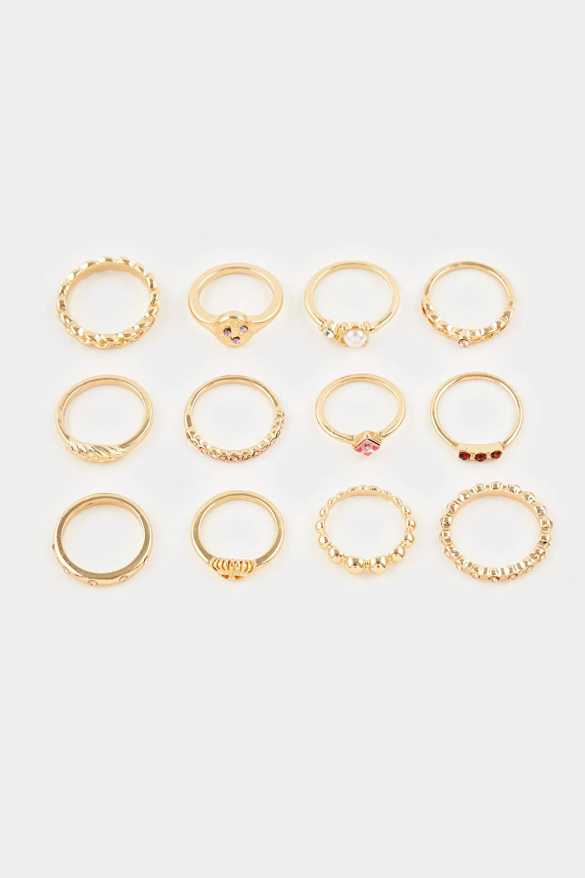 Kadın 12'li Gold Yüzük