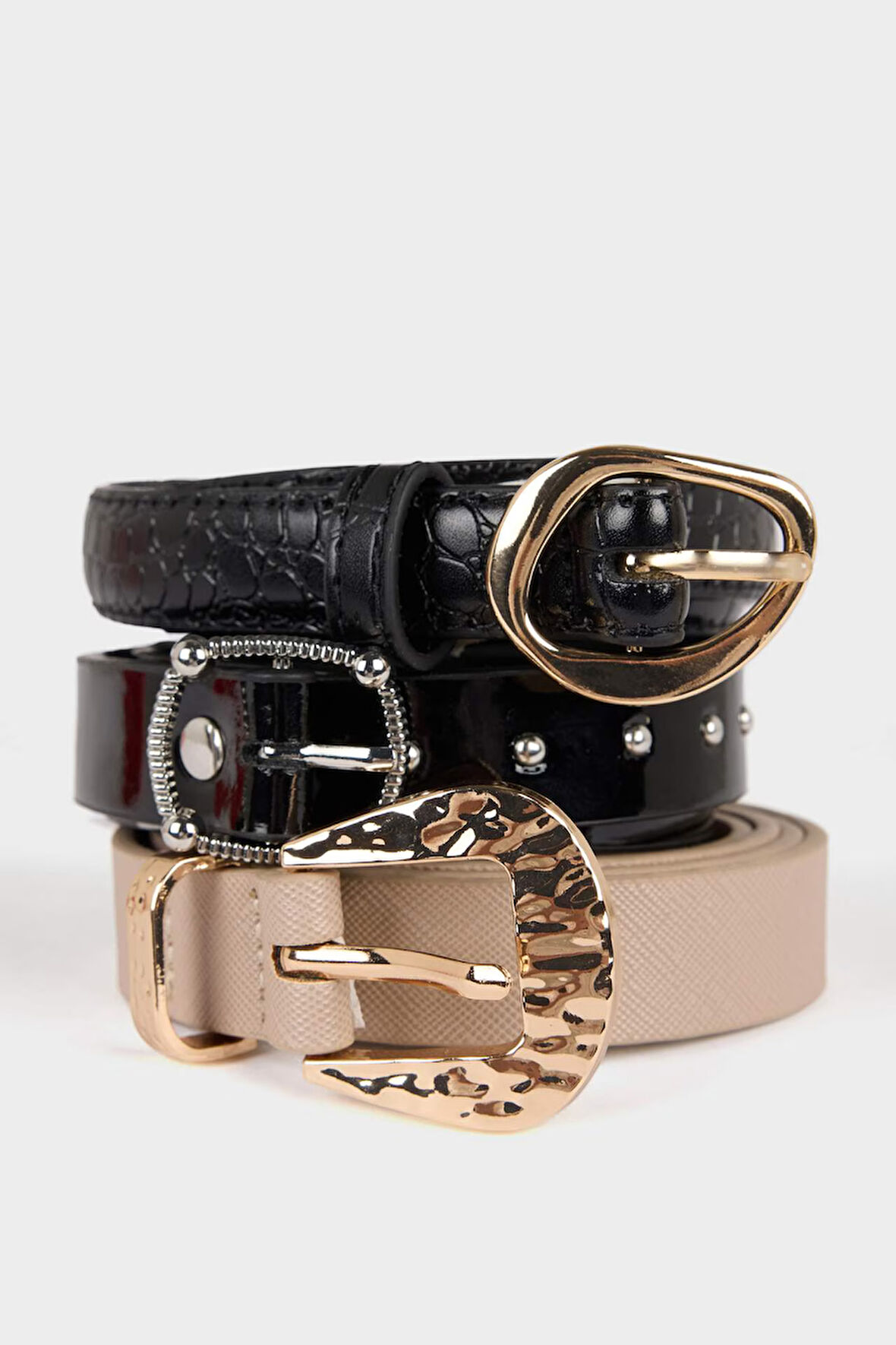 Kadın Suni Deri 3'lü Günlük Kemer