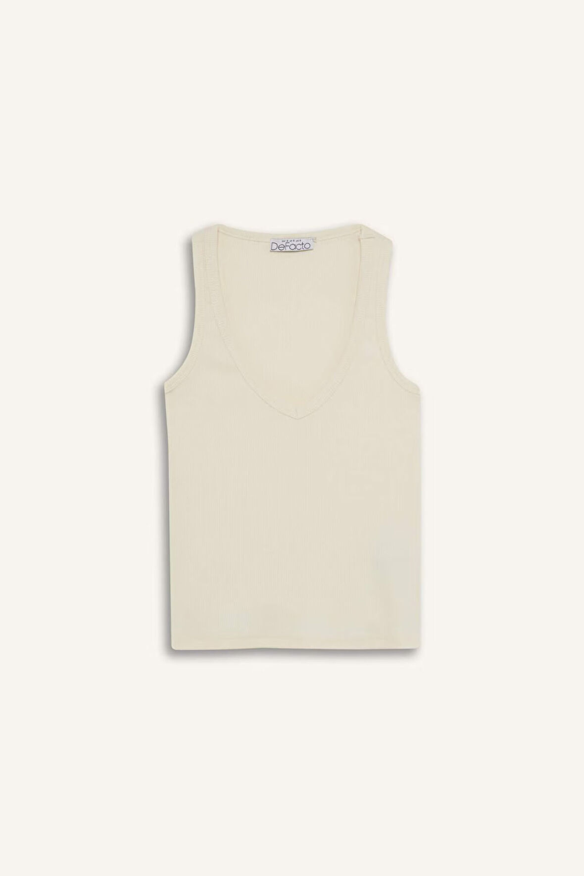 Fitted V Yaka Fitilli Kaşkorse Atlet