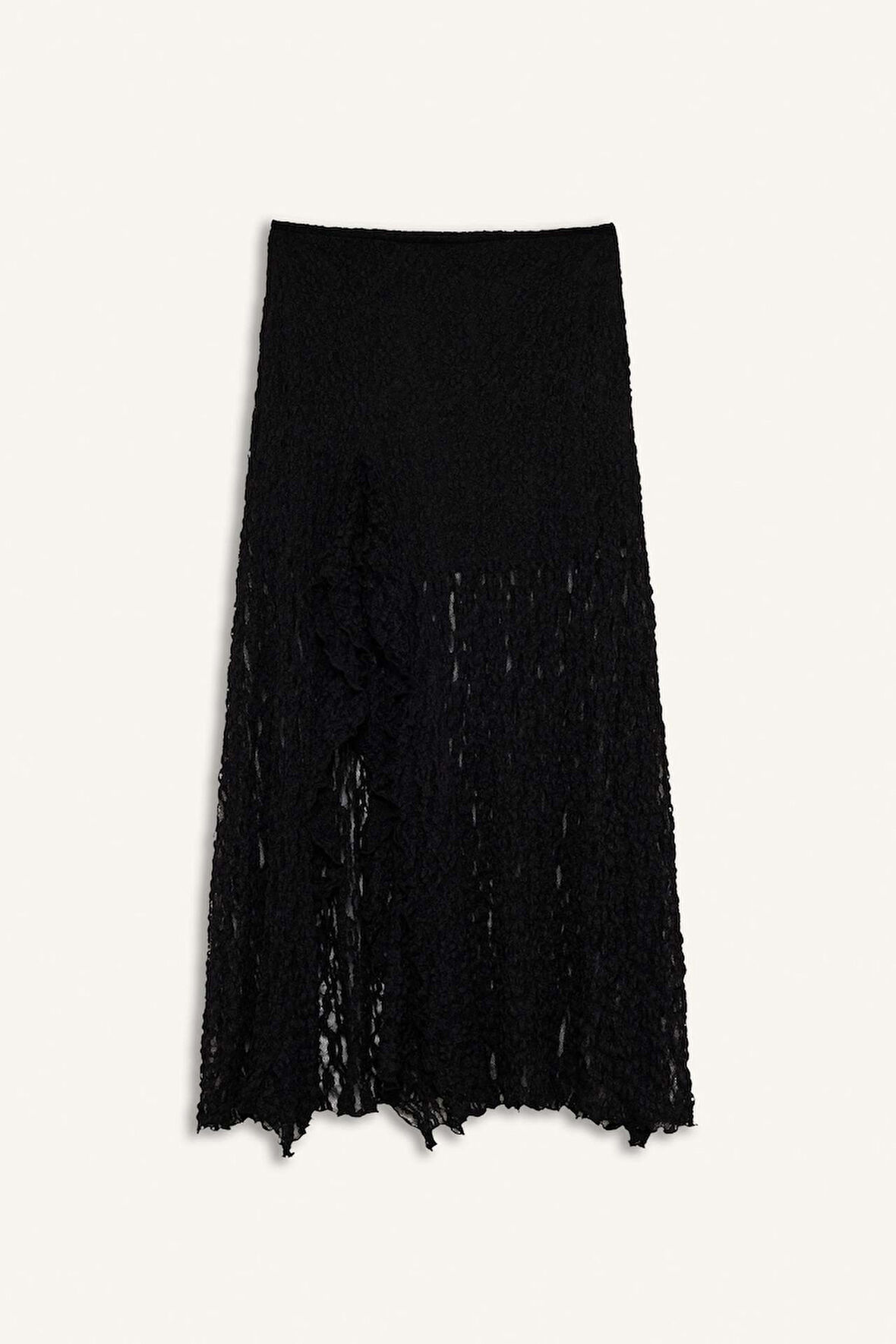 A Form Yüksek Bel Dantel Maxi Etek