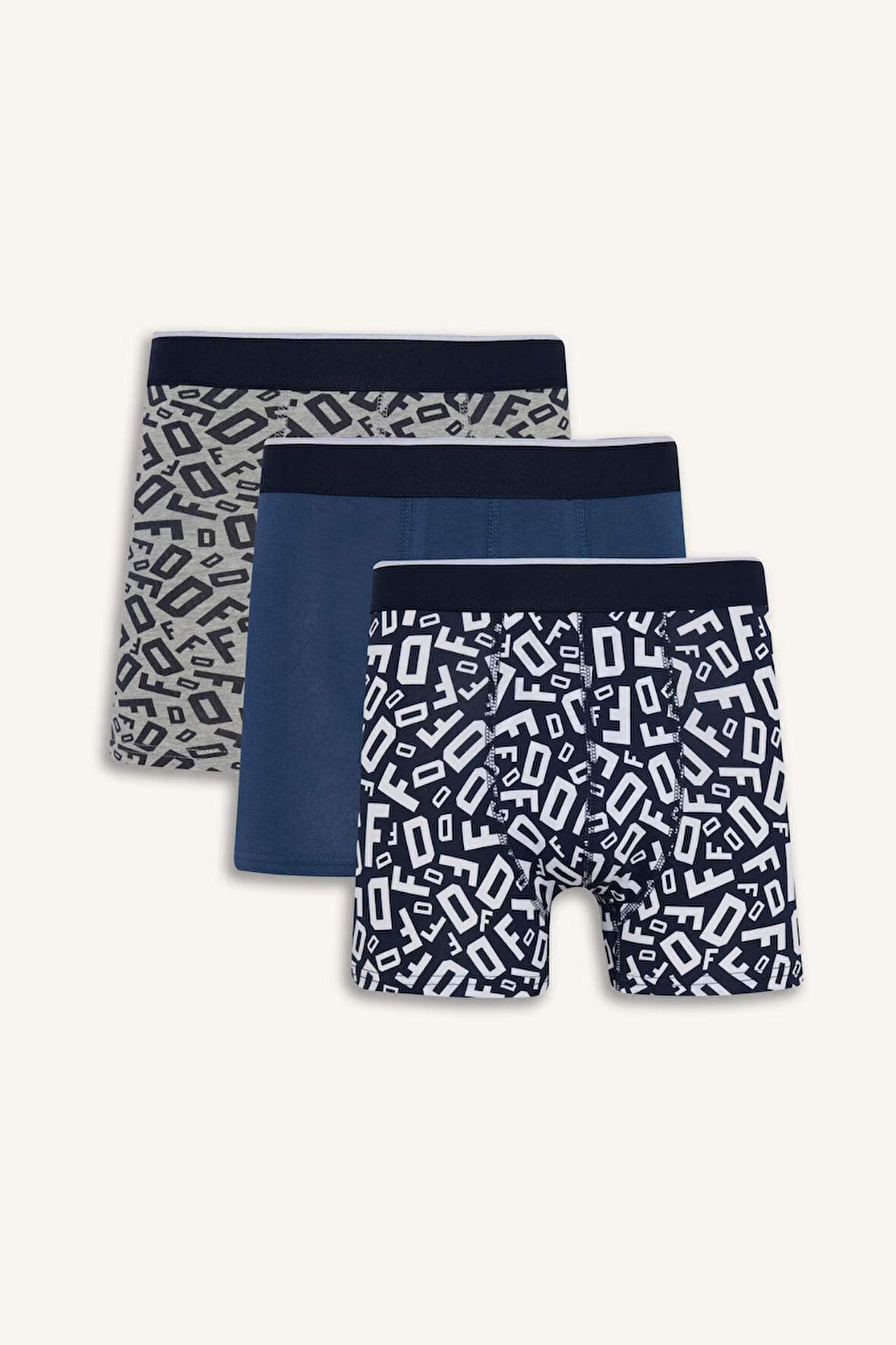 Regular Fit 3'lü Boxer