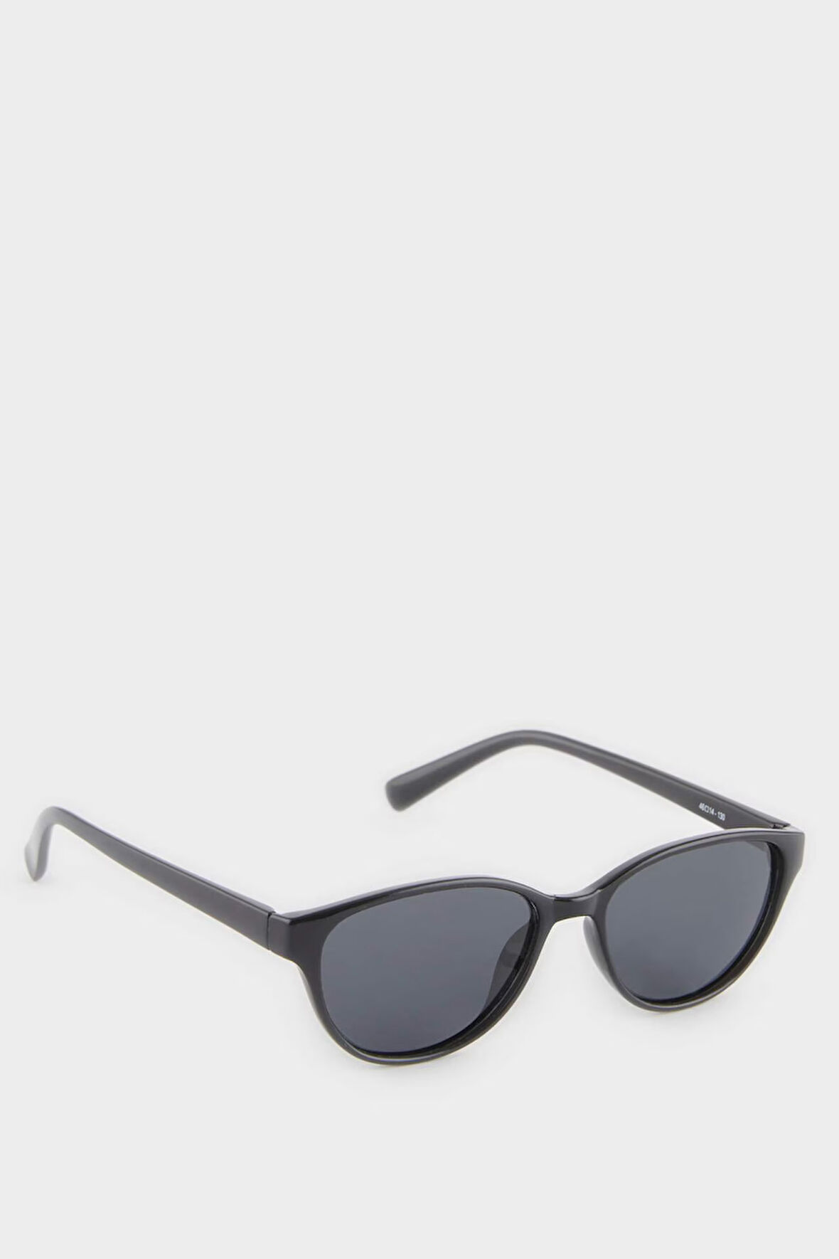 Erkek Çocuk Yuvarlak Siyah Plastik Çerçeve Siyah Cam Polarize Güneş Gözlüğü