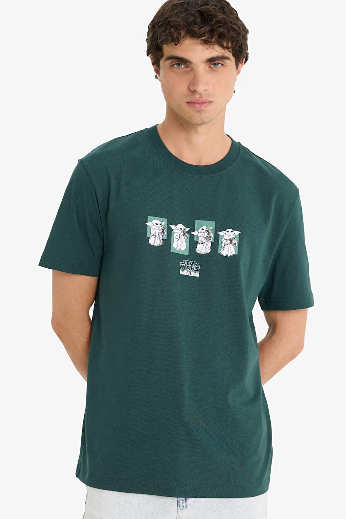 Star Wars-Mandalorian Regular Fit Bisiklet Yaka Kısa Kollu Tişört