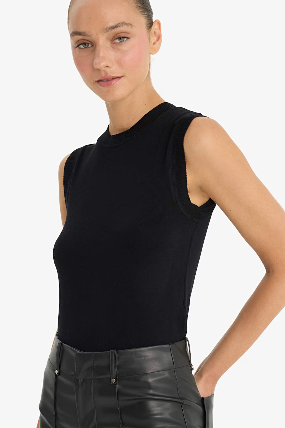 Fitted Bisiklet Yaka Atlet