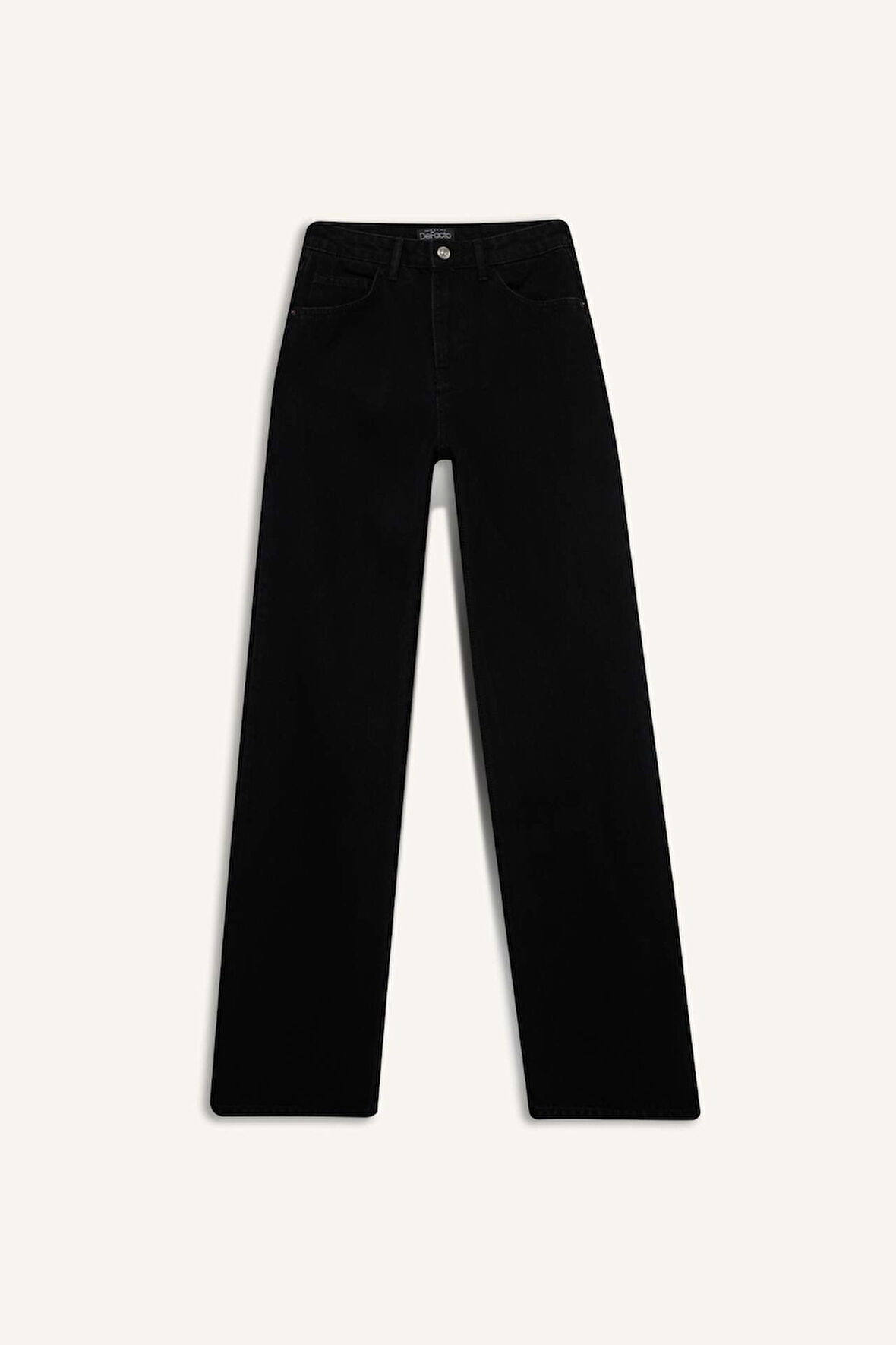 Straight Wide Yüksek Bel Uzun Jean Pantolon