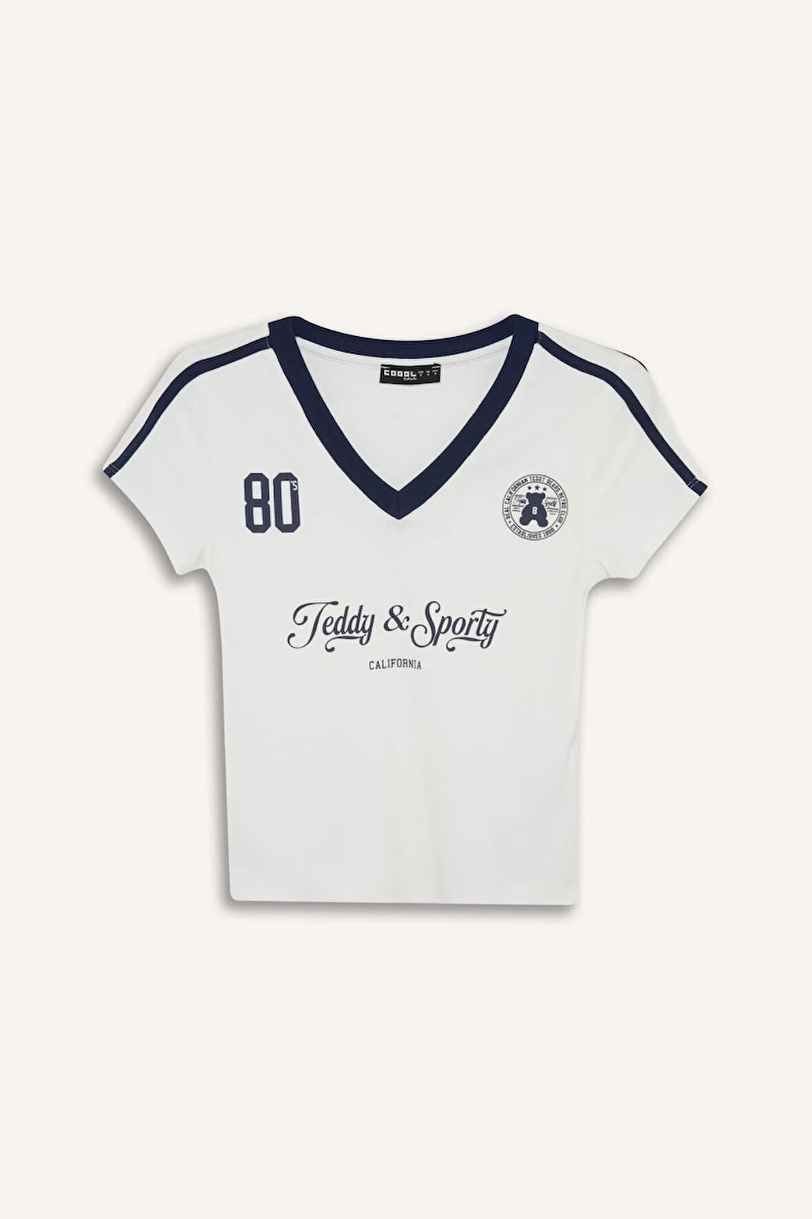 Coool Fitted Baskılı Ribana Kısa Kollu Tişört