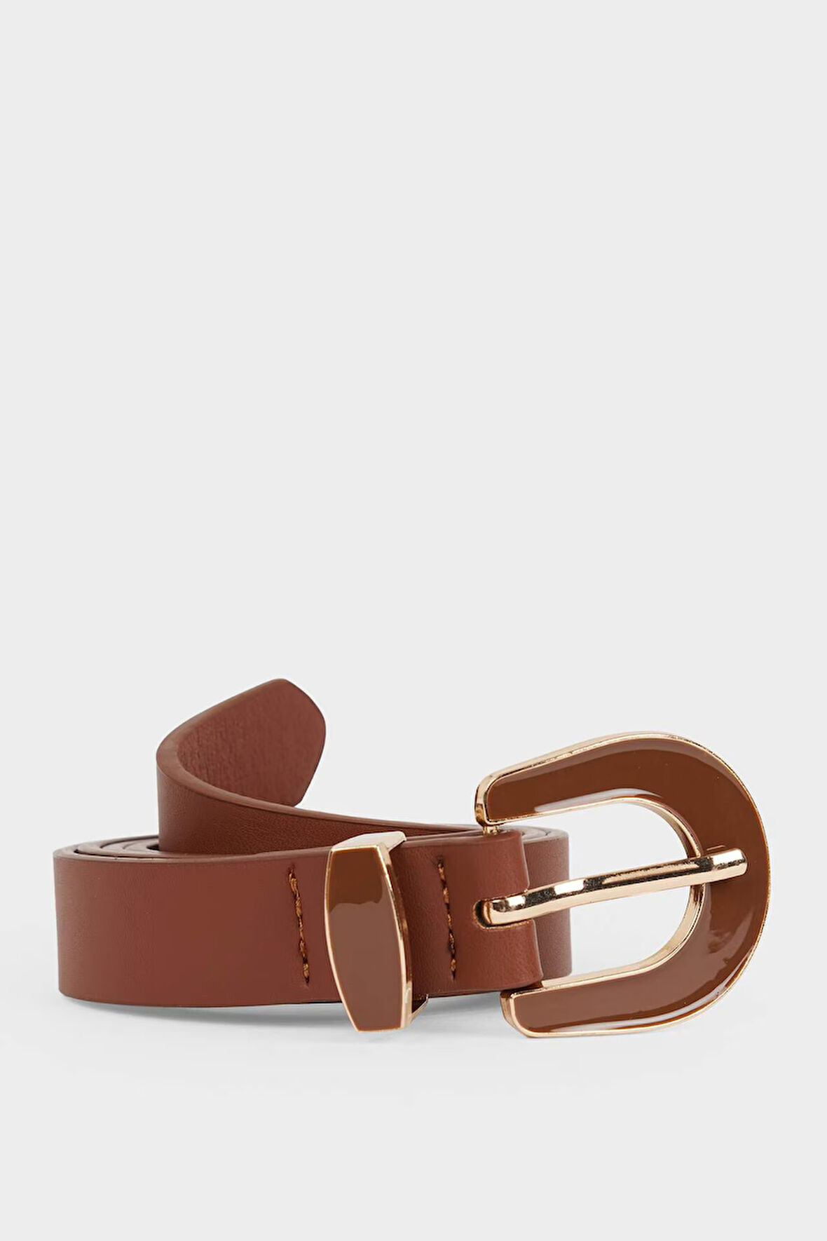 Kadın Büyük Toka Suni Deri Günlük Kemer