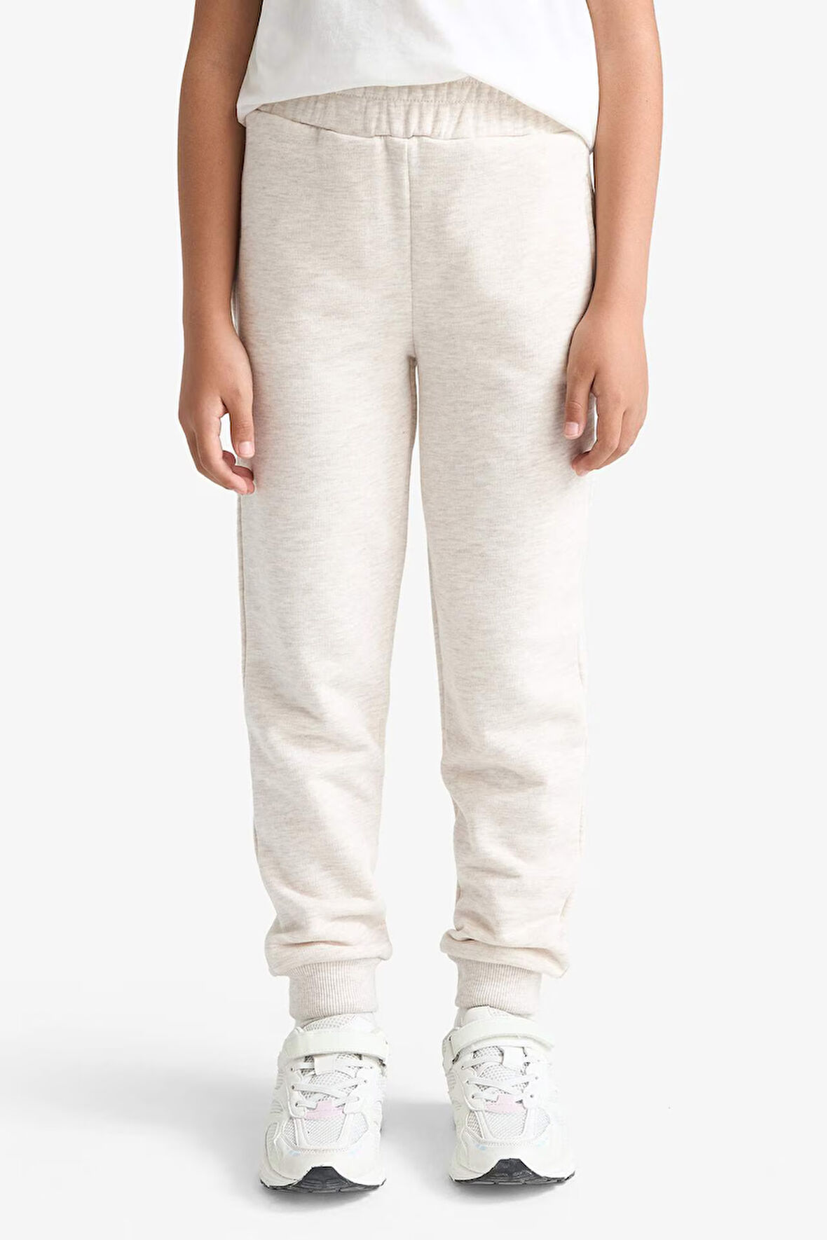 Kız Çocuk Standart Fit Basic Düz Beli Lastikli Jogger Eşofman Altı