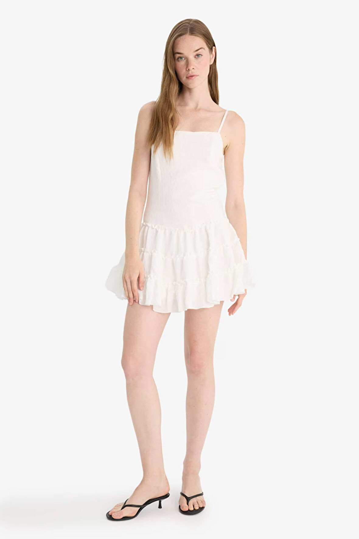 Regular Fit Askılı Modal Askılı Mini Elbise