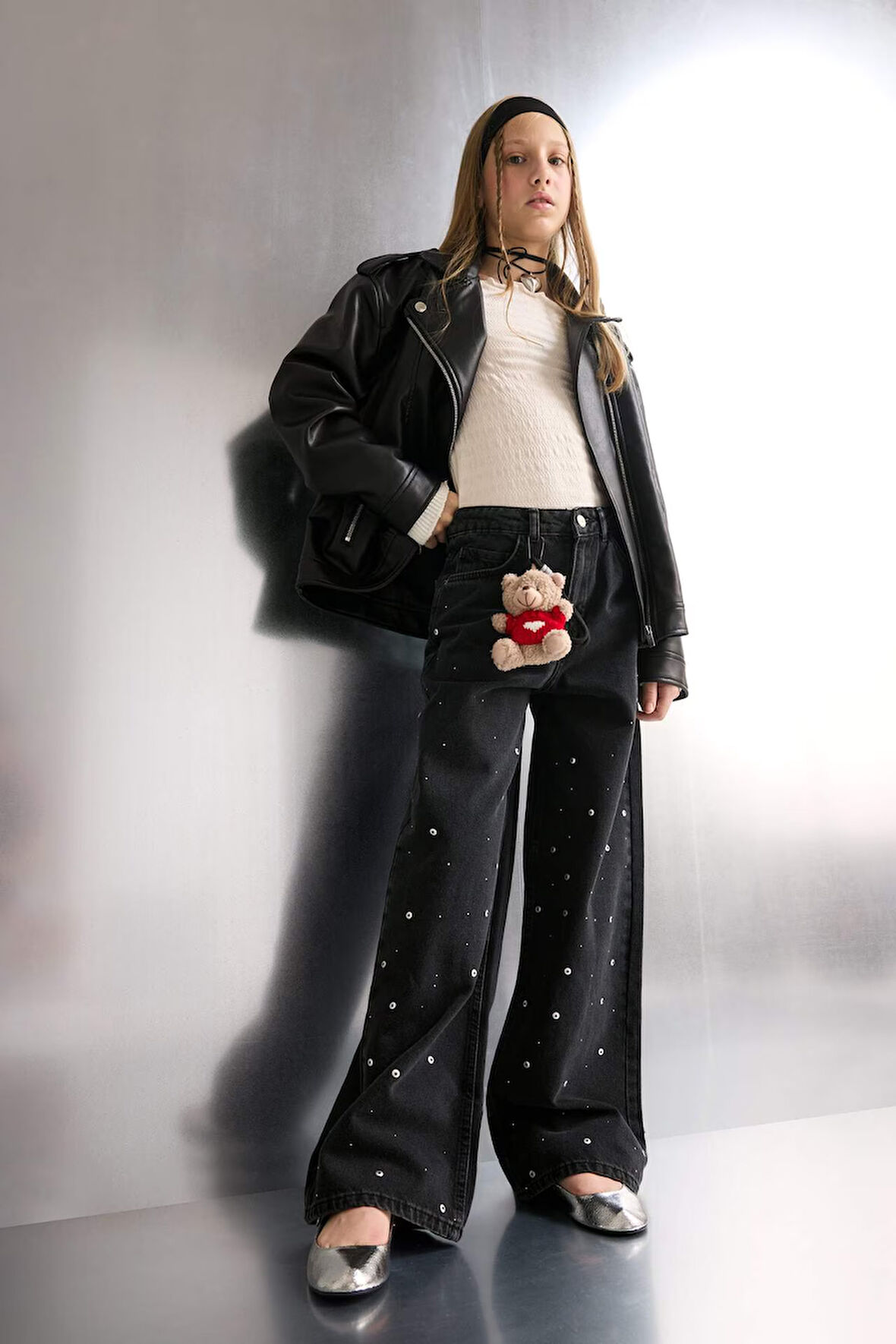 Kız Çocuk Wide Leg Geniş Paça Jean Pantolon