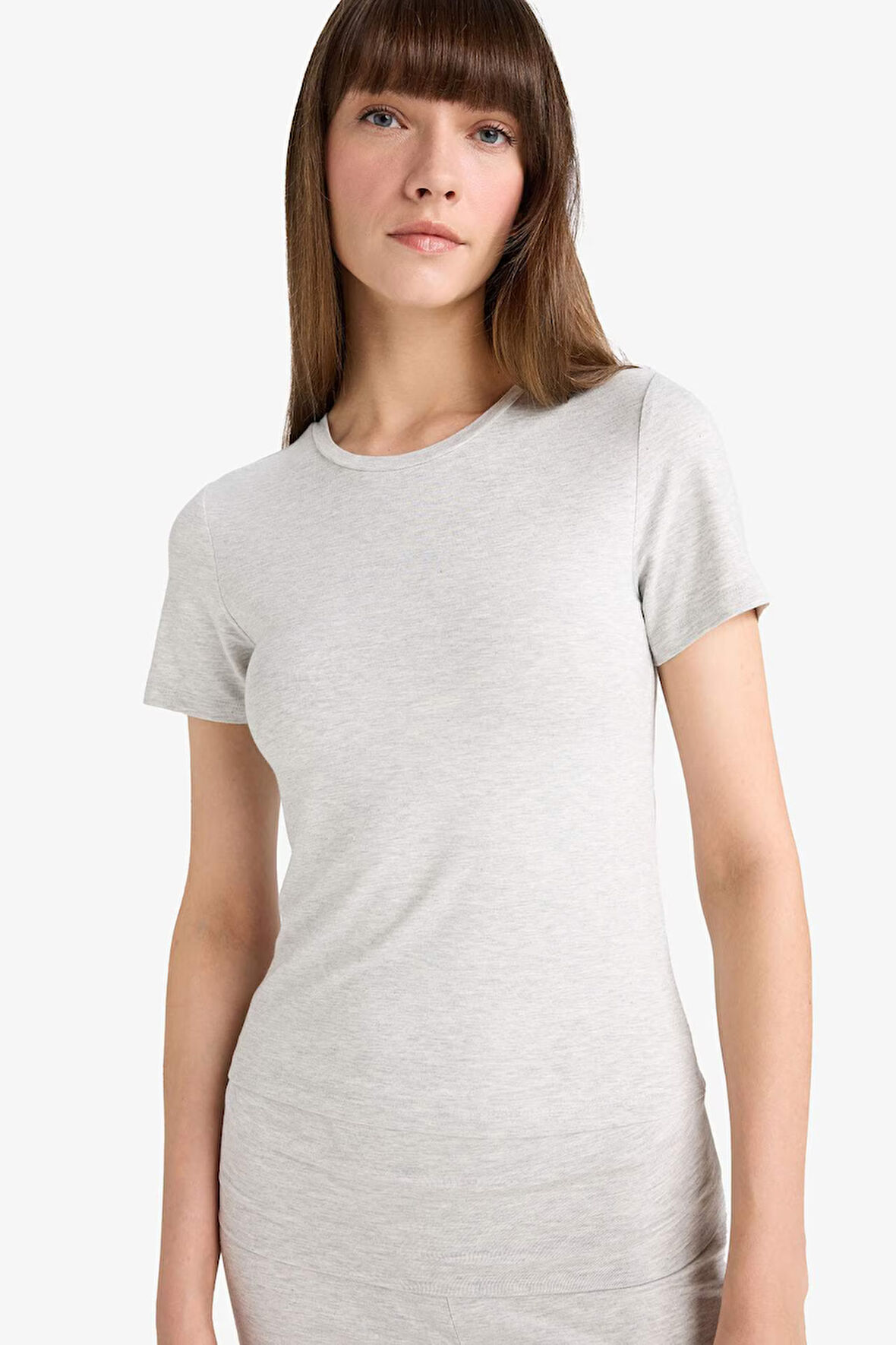 Bedene Oturan Kısa Kollu Tişört-Fall in Love Loungewear