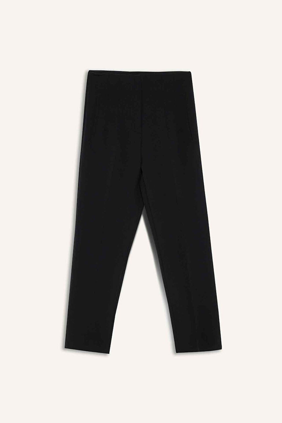 Carrot Fit  Fermuarlı Yüksek Bel Dar Paça Crop Pantolon