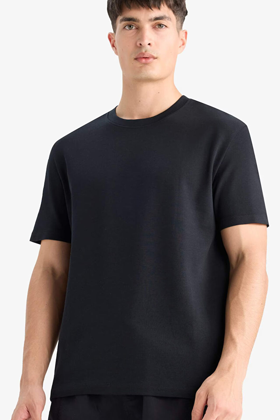 DeFacto %100 Pamuk Regular Fit Bisiklet Yaka Kısa Kollu Tişört E7961AX25AUBK81