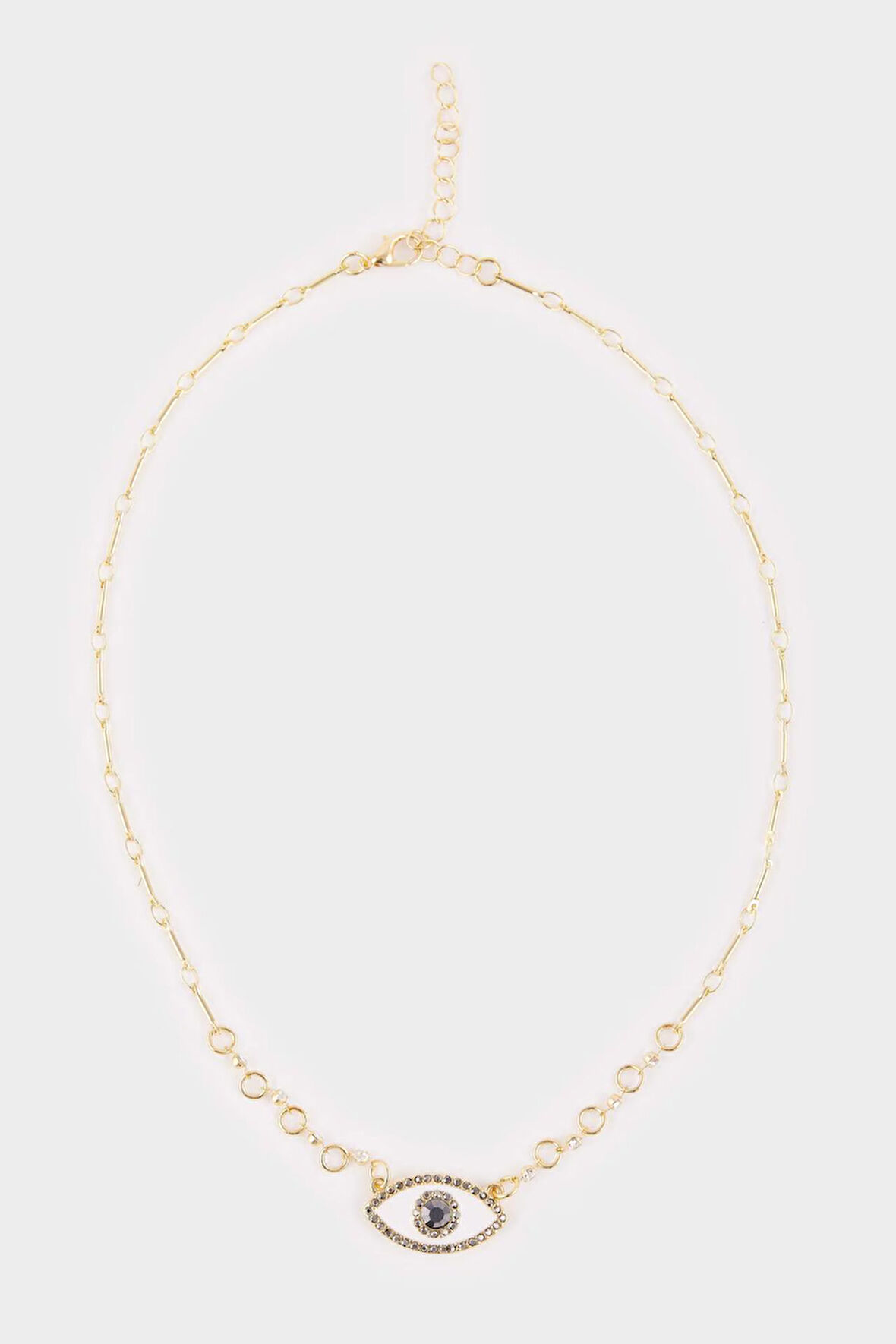 Kadın Çelik Taşlı Göz Detaylı Kolye