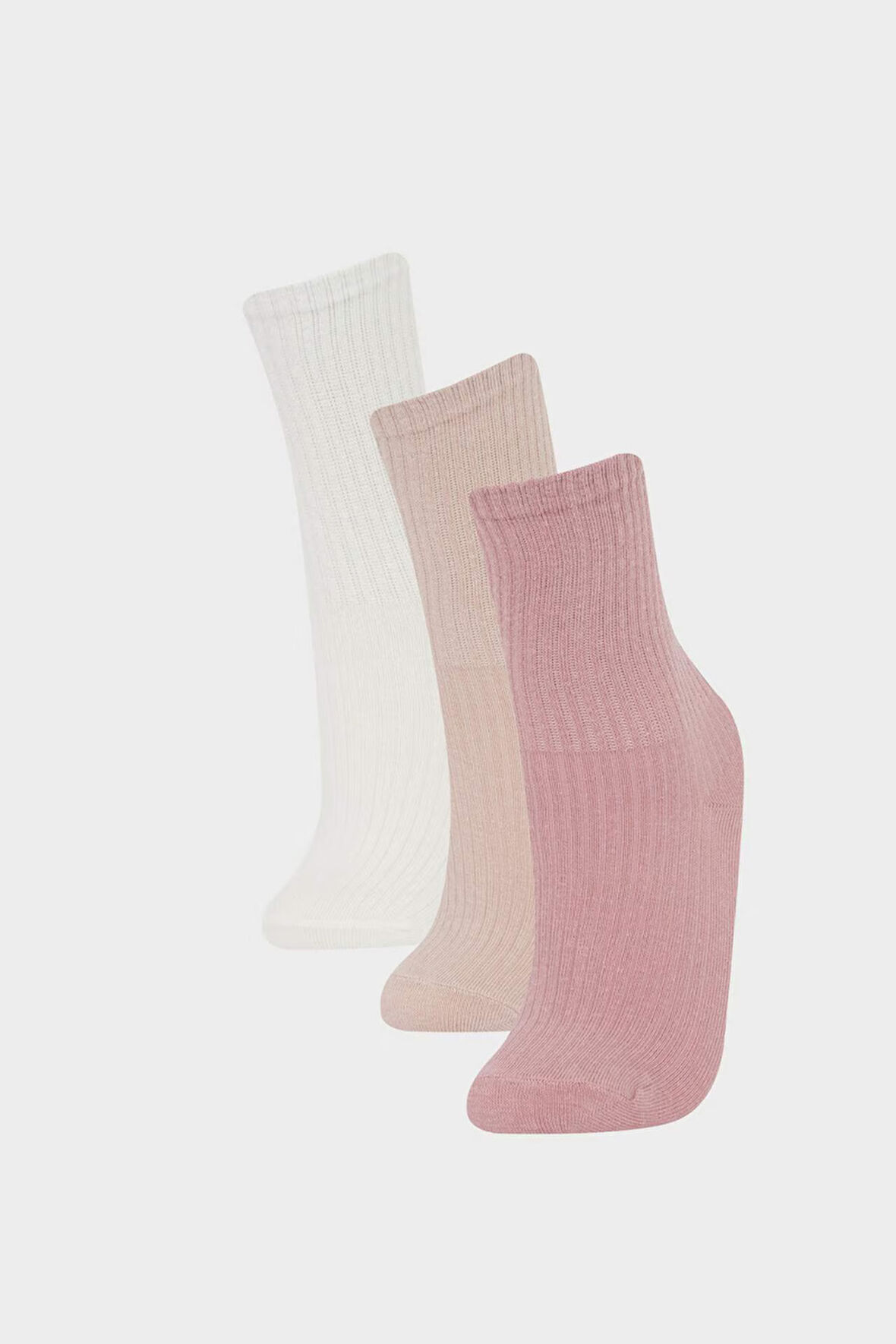 Kız Çocuk 3'lü Pamuklu Uzun Çorap