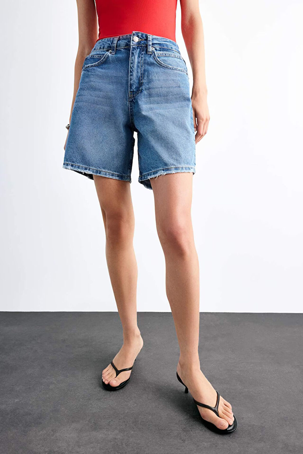 Regular Fit Jean Şort