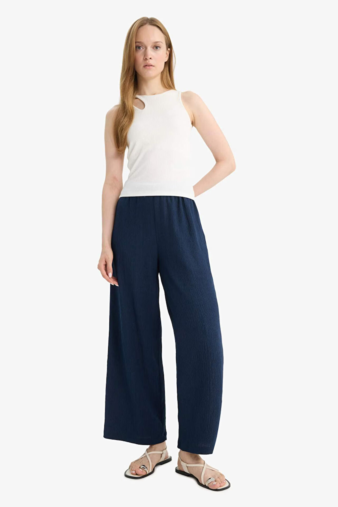 Düz Paça Bürümcük Pantolon