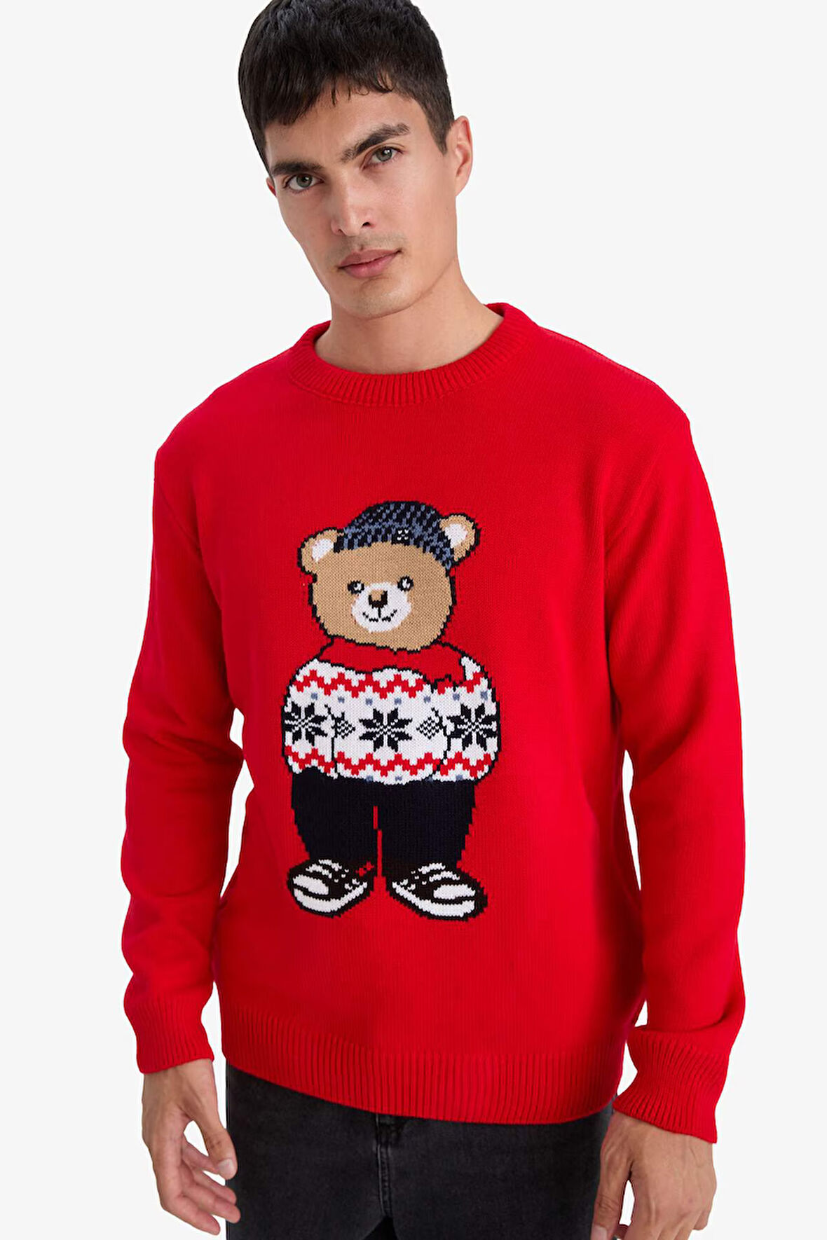 Yılbaşı Temalı Triko Kazak