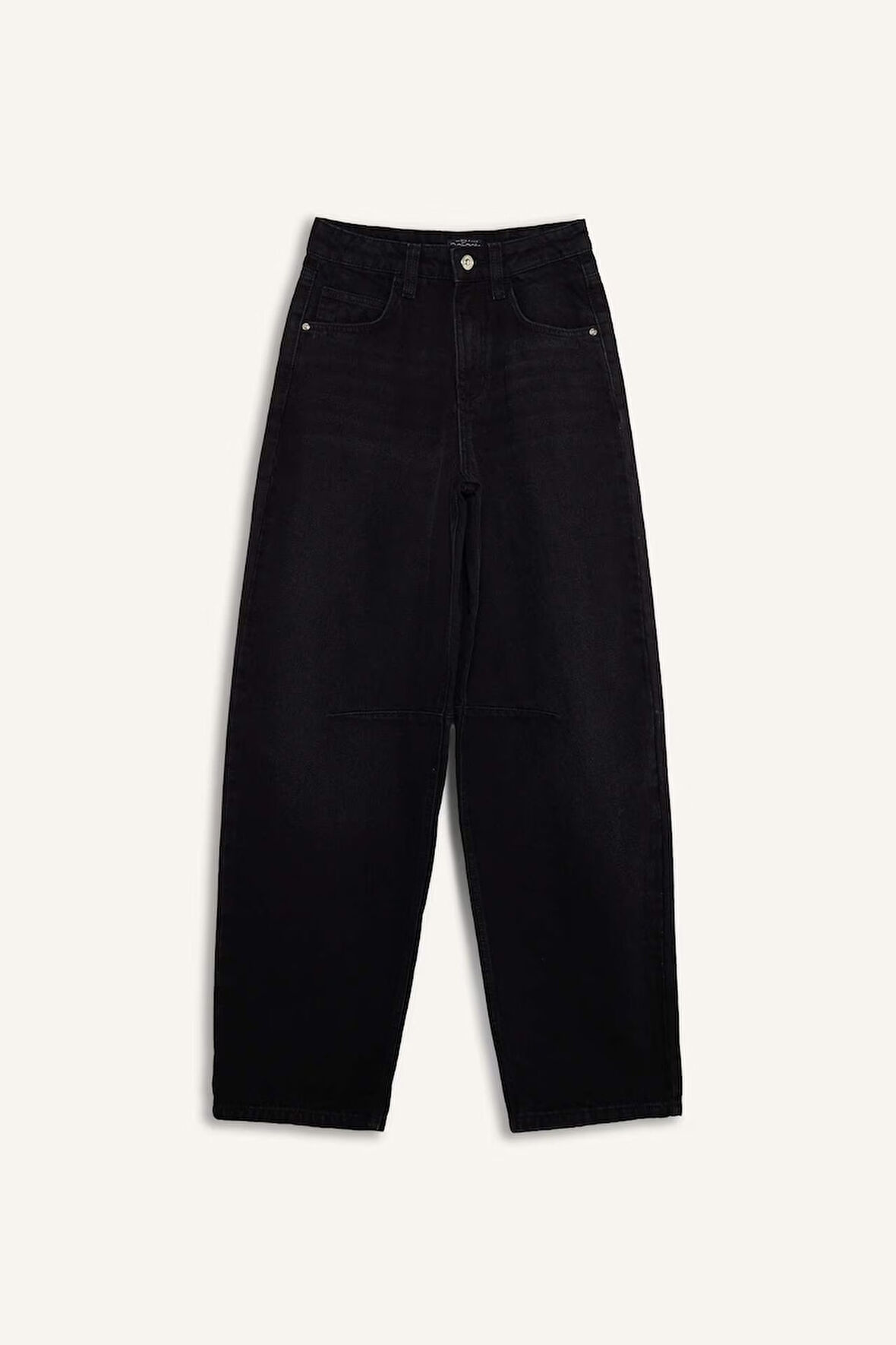 Baggy Fit Yüksek Bel Düz Paça Uzun Jean Pantolon