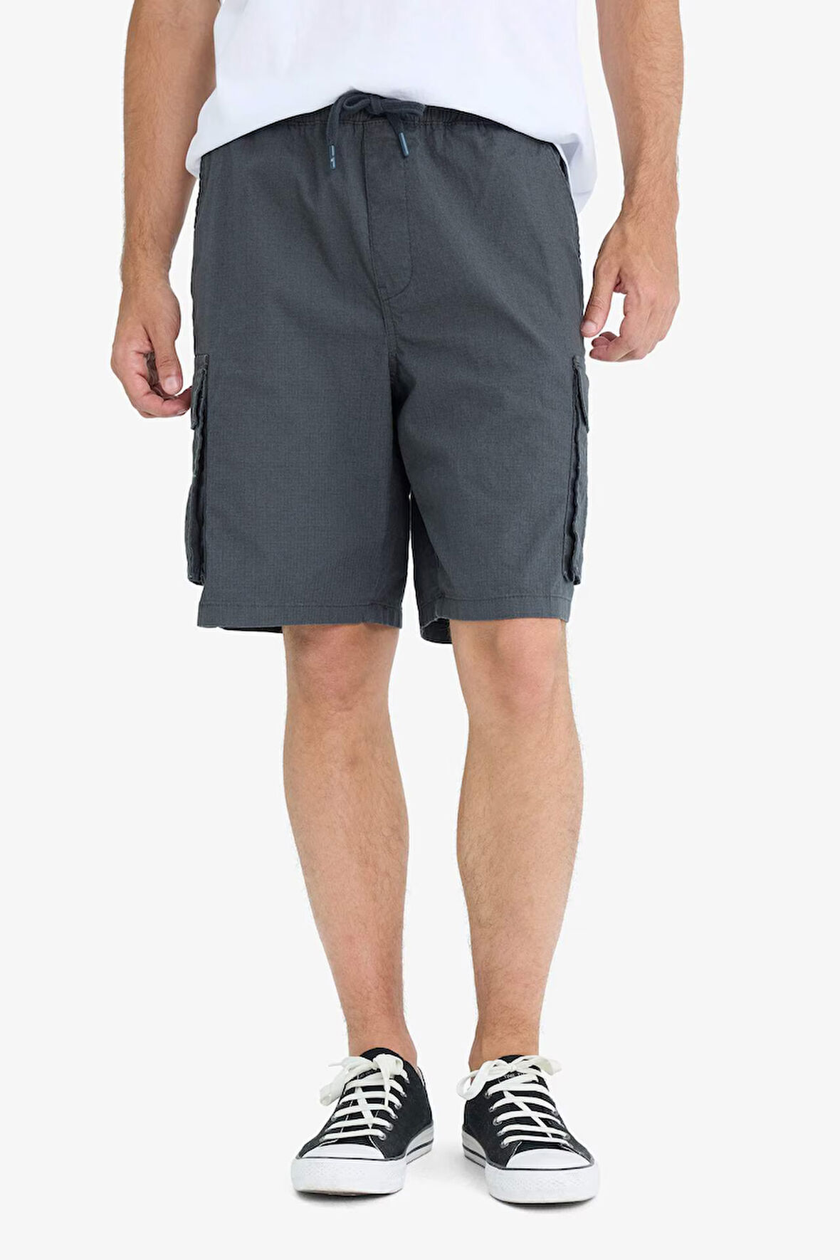 Kargo Fit Gabardin Bermuda Şort