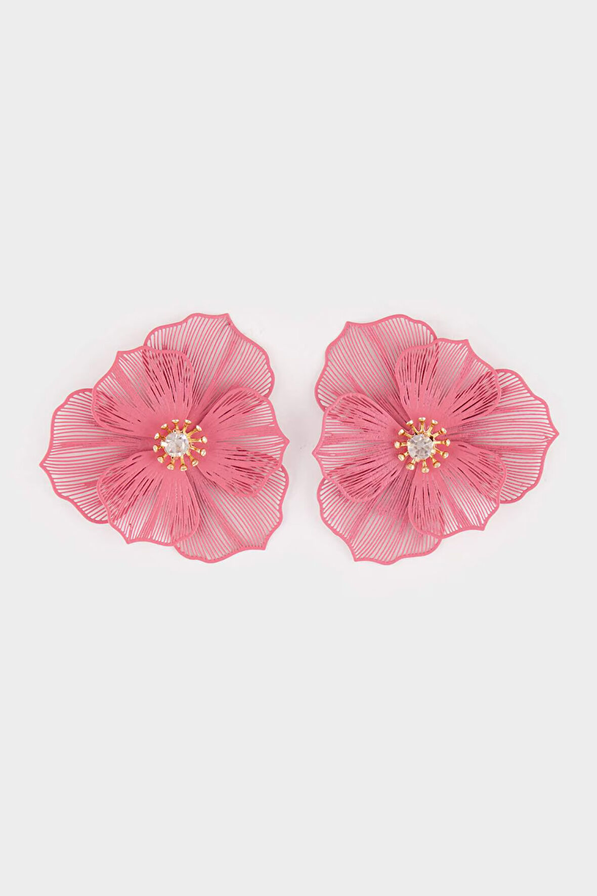 Kadın Pembe Çiçek Küpe