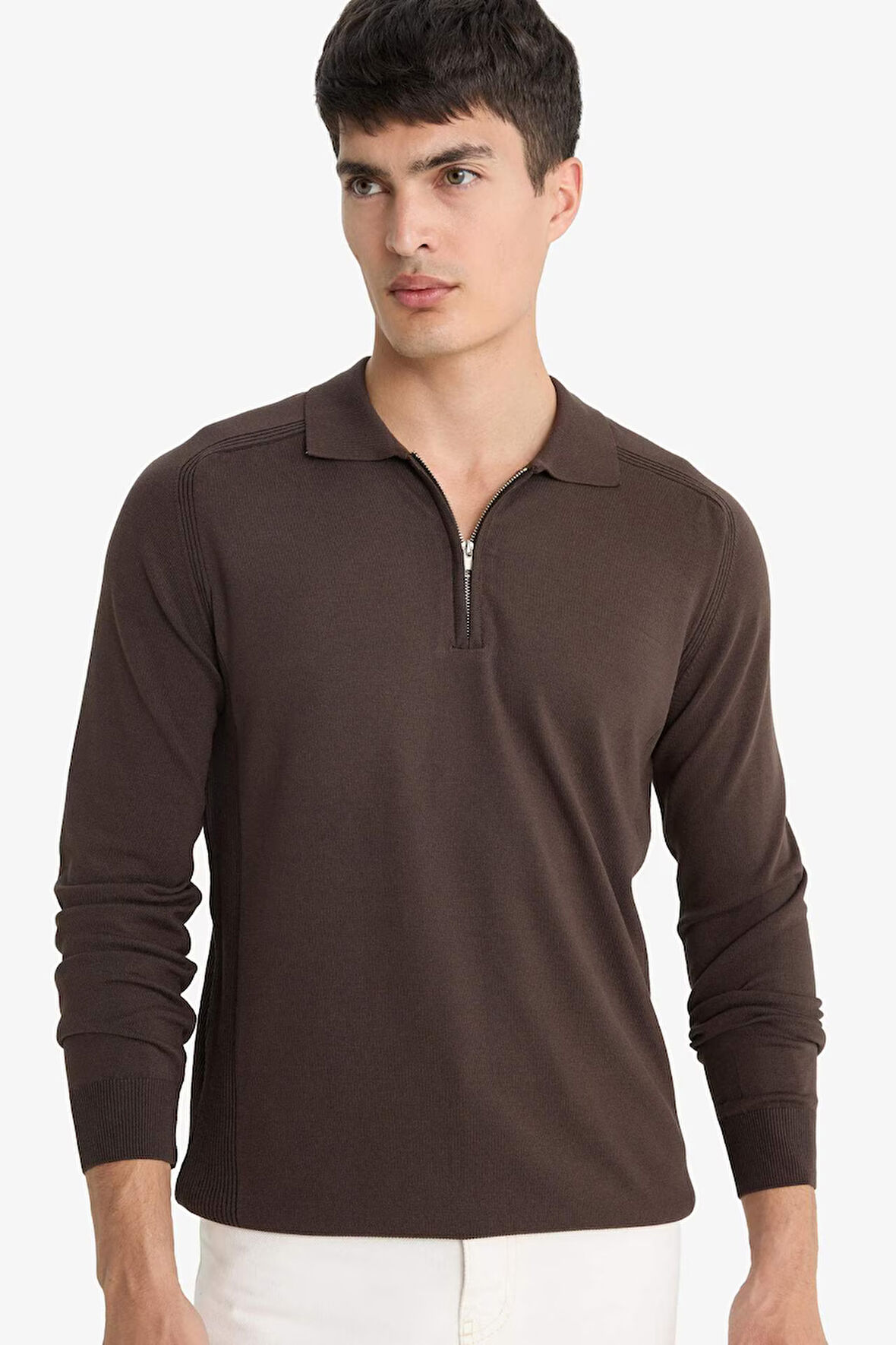 Standart Fit Polo Yaka Triko Kazak