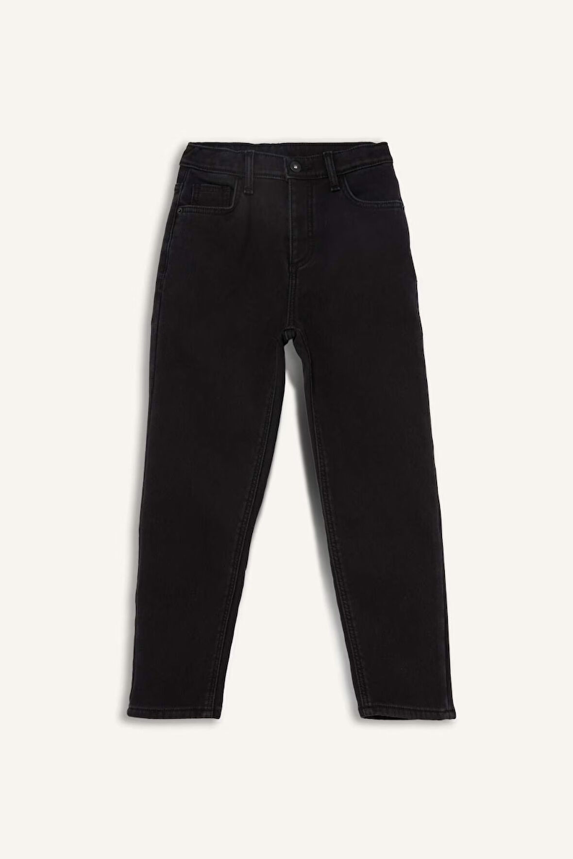 Erkek Çocuk Straight Fit Düz Paça Jean Polar Astarlı Pantolon