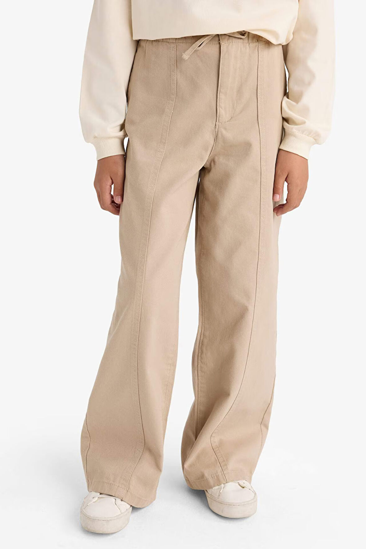 Kız Çocuk Wide Leg Geniş Paça Pamuklu Pantolon