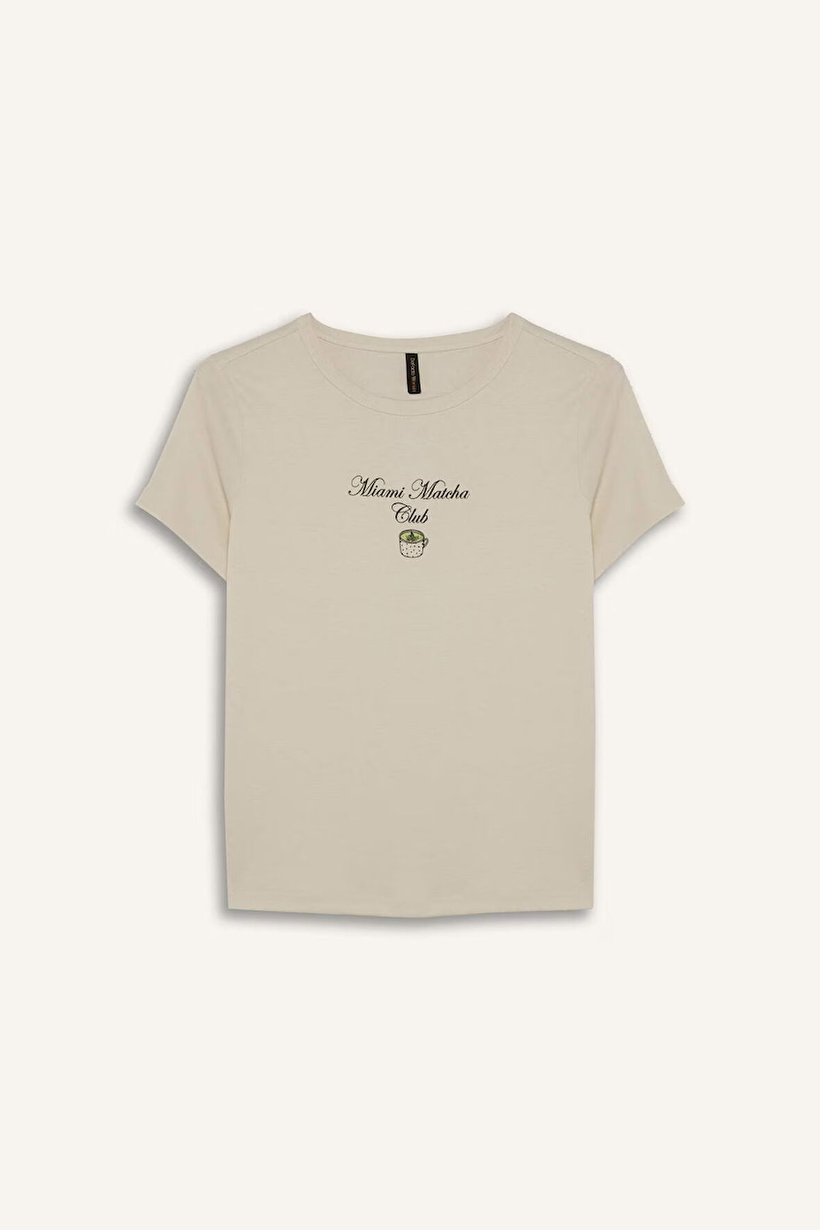 DeFacto Regular Fit Bisiklet Yaka Baskılı Ribana Kısa Kollu Tişört F5106AX25SMTR411