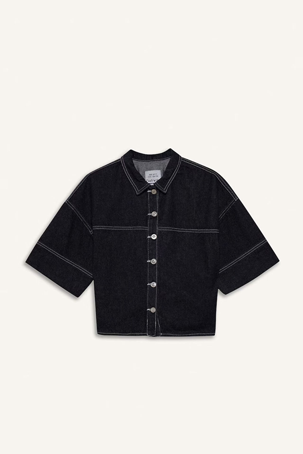 Kız Çocuk Düğmeli Denim Ceket