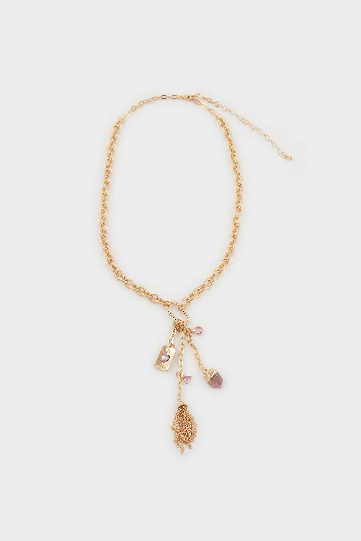 Kadın Sallantılı Gold Kolye