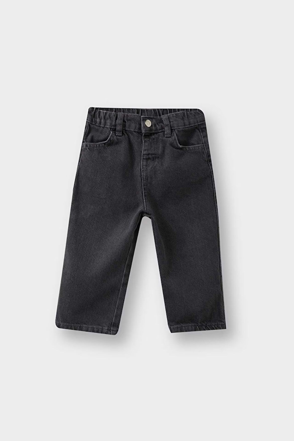 Erkek Bebek Beli Lastikli Jean Pantolon 