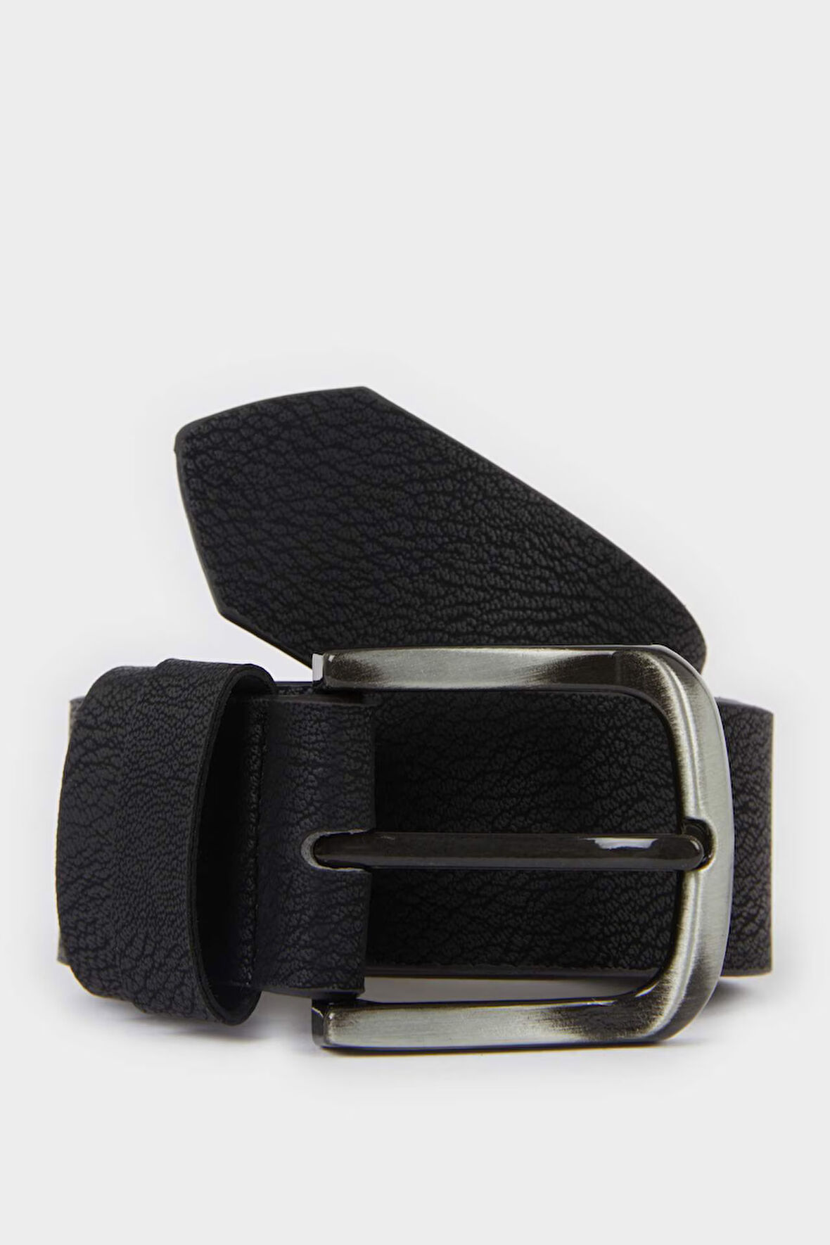 Erkek Dikdörtgen Toka Suni Deri Günlük Kemer