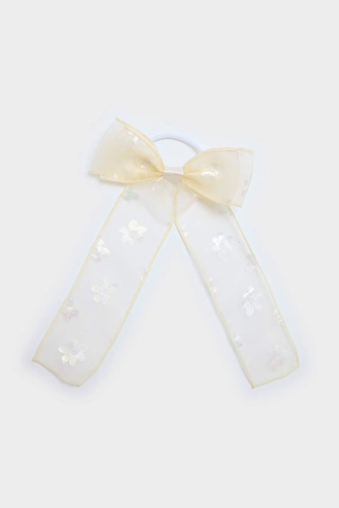 Kız Çocuk Sarı Fiyonk Lastik Toka