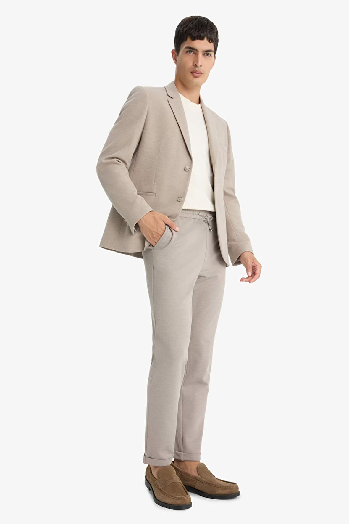 Jogger Fit Kısa Paça Penye Pantolon