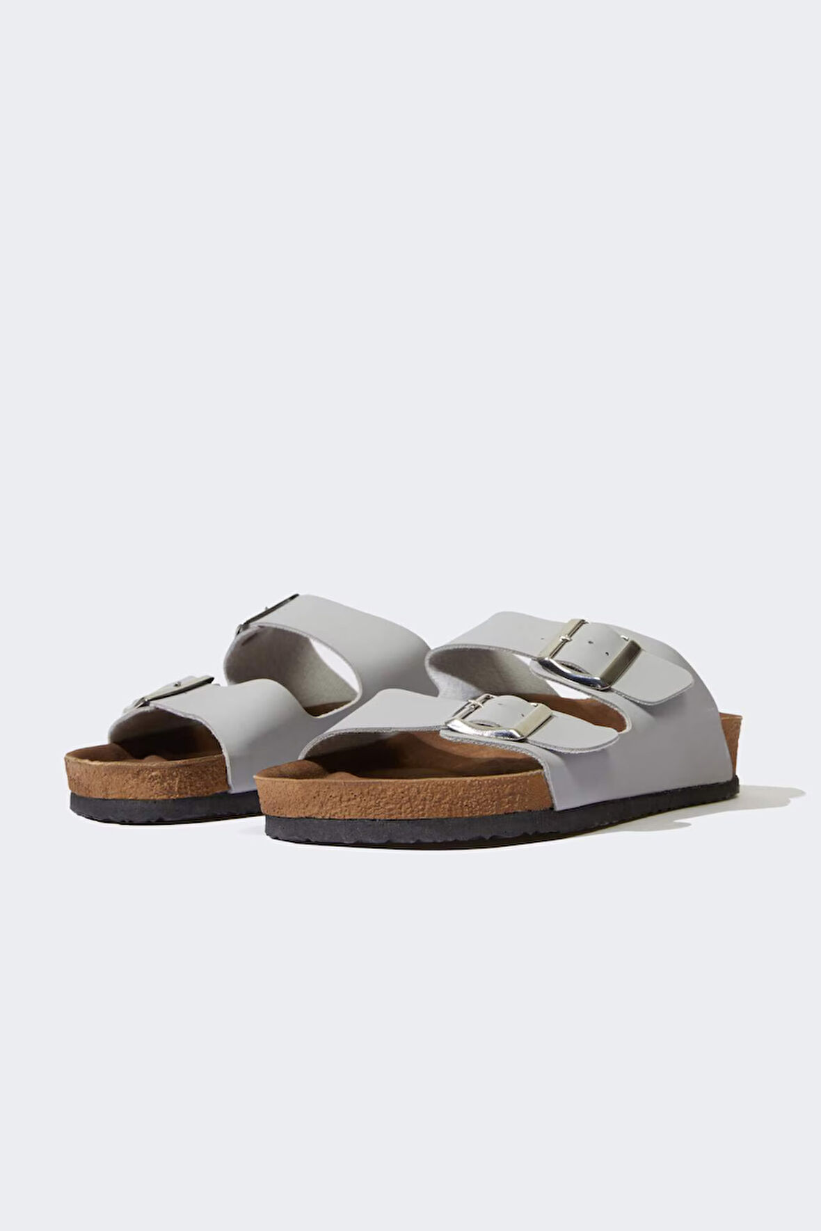 Kadın Çift Bantlı Düz Taban Terlik