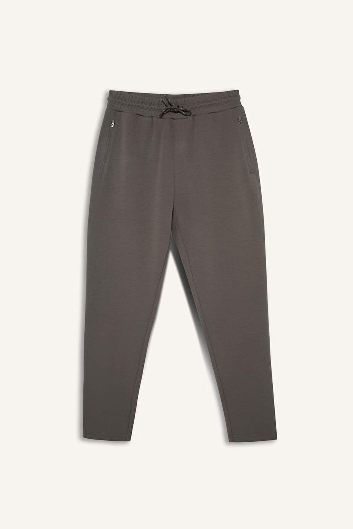 DeFactoFit Slim Fit Dar Kesim Fermuarlı Standart Paça Jogger Eşofman Altı 