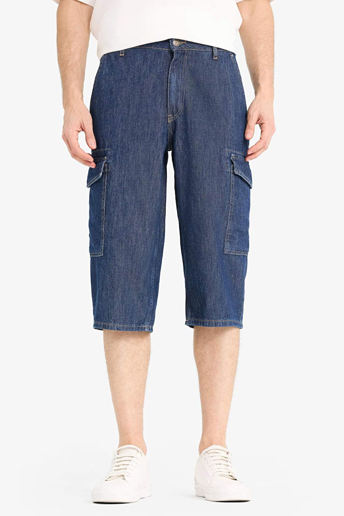 %100 Pamuk Regular Fit Jean Bermuda Şort
