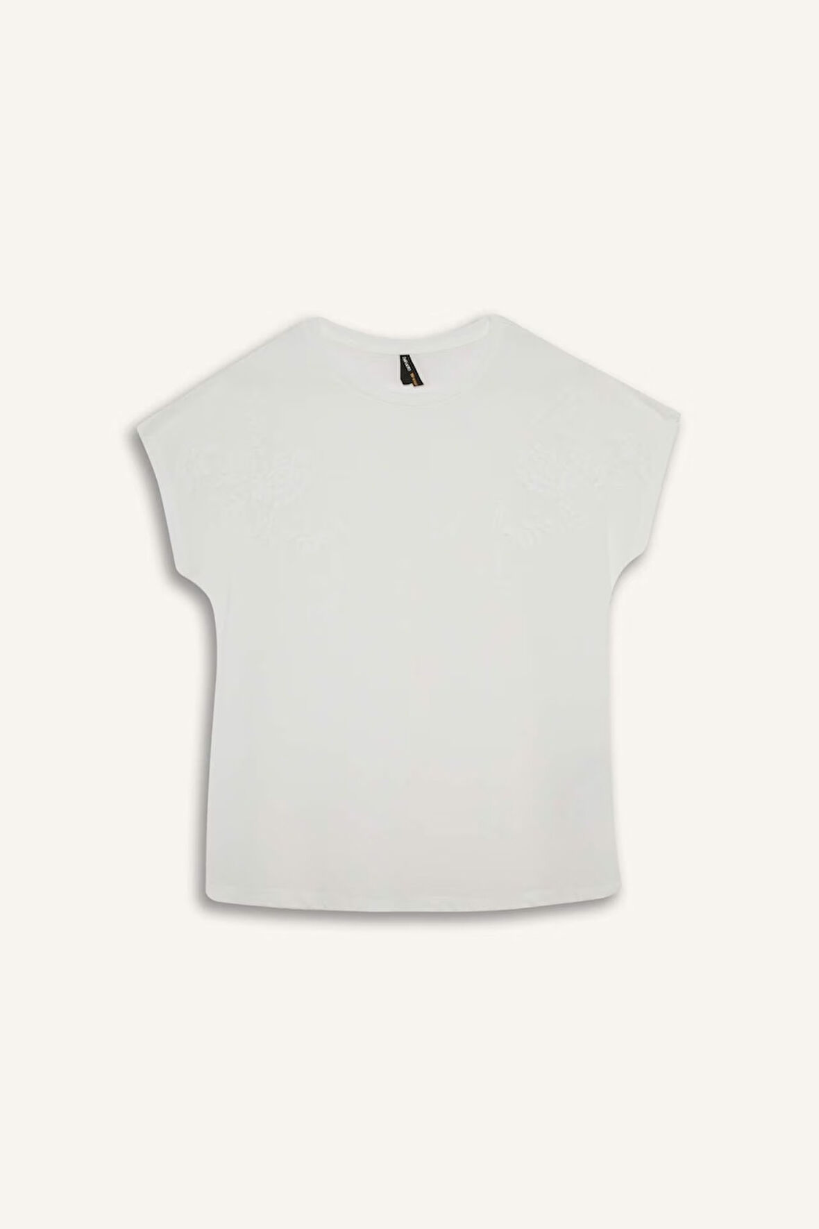 Bisiklet Yaka Puf Baskılı Kısa Kollu Tişört