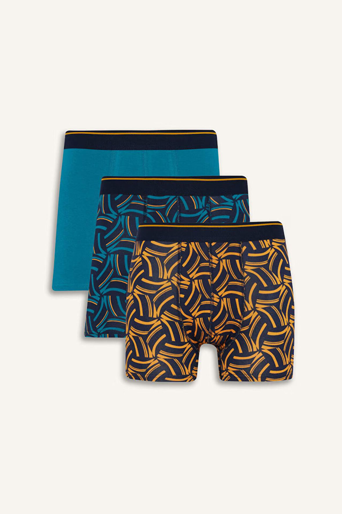 Regular Fit Baskılı 3'lü Boxer