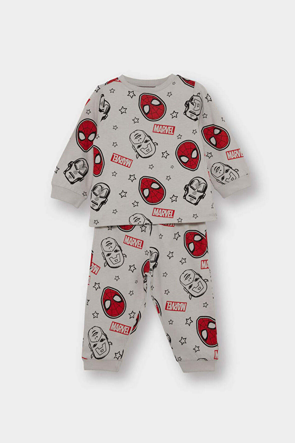 Erkek Bebek Marvel Comics Pijama Takımı Penye Uzun Kollu Üst Uzun Alt