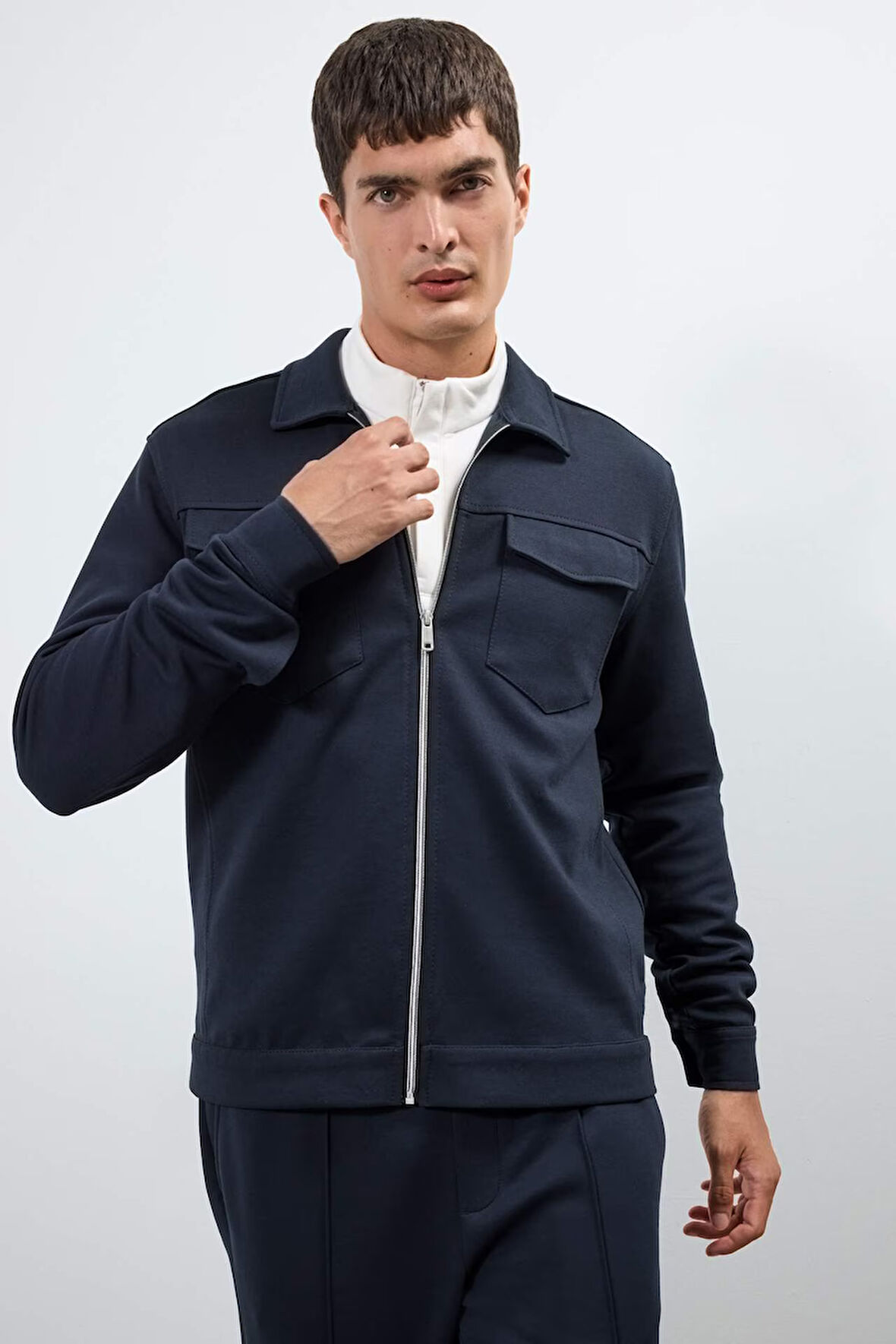 Regular Fit Polo Yaka Gömlek Ceket