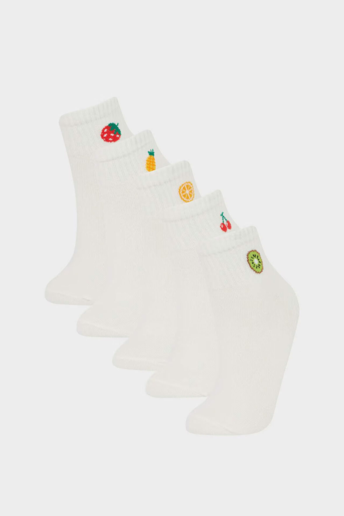 Kadın 5'li Pamuklu Patik Çorap