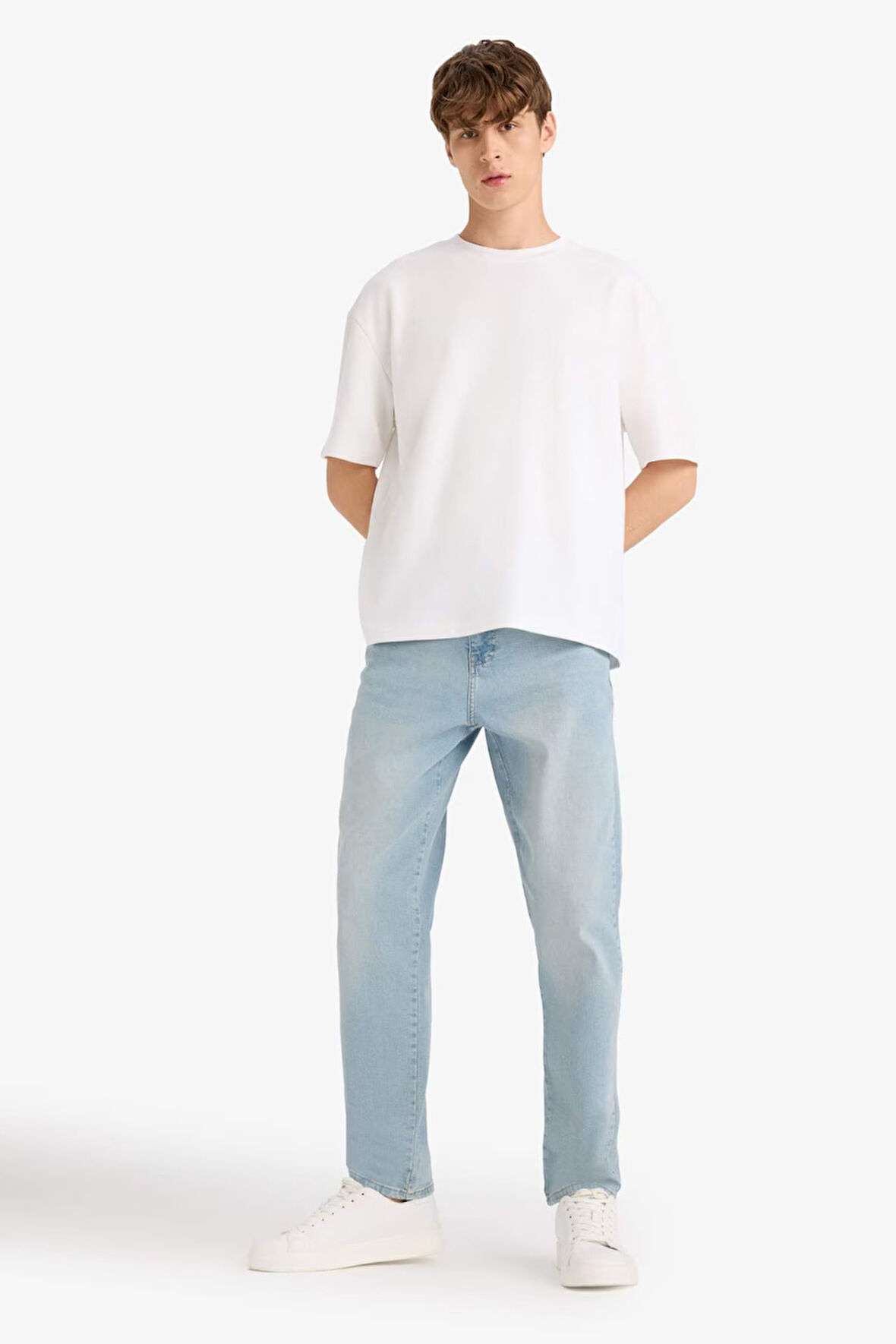 Relax Tapered Fit Dar Paça Jean Pantolon