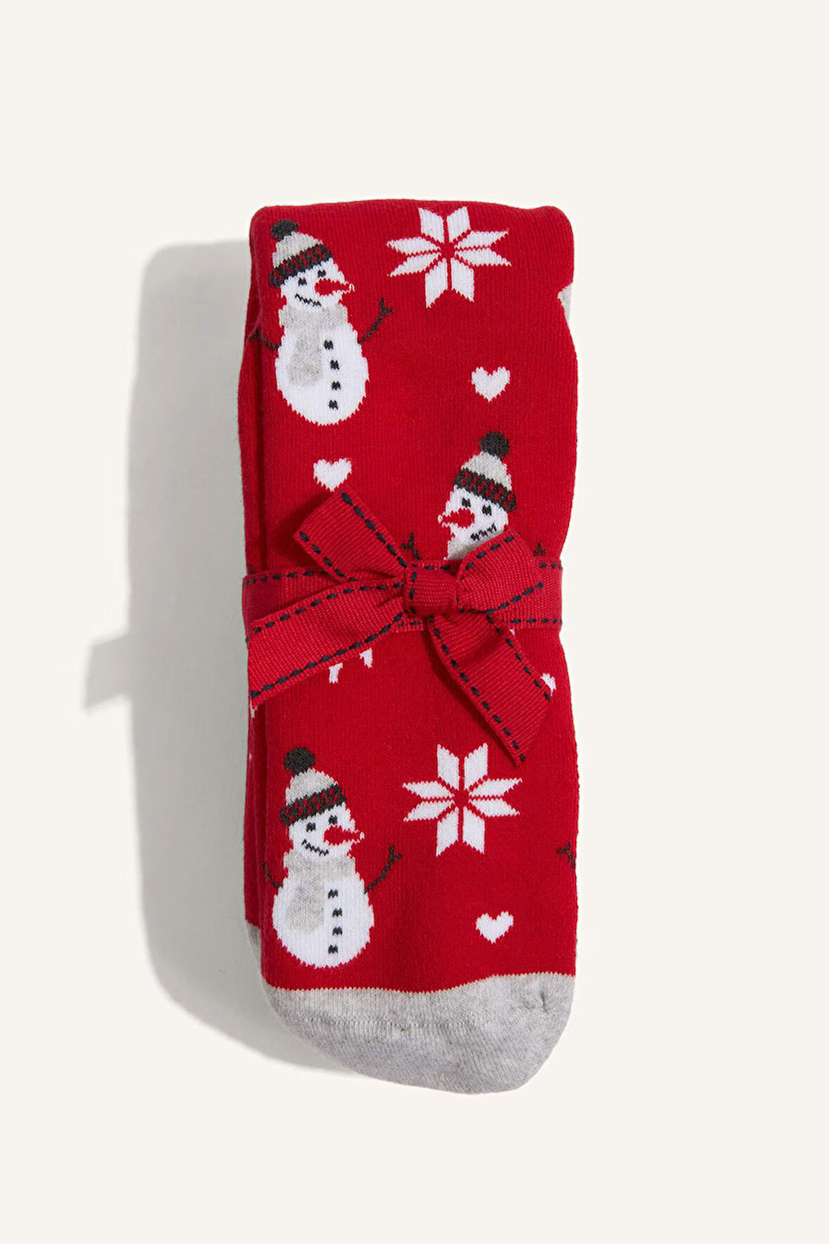 Kadın Yılbaşı Temalı 2'li Pamuklu Uzun Çorap